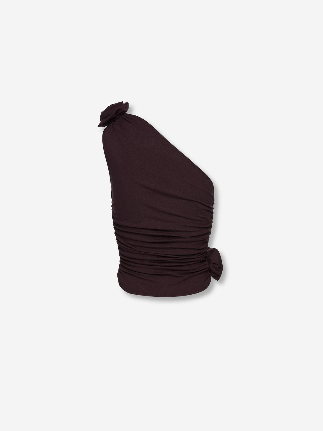 Outlet online Magda Butrym Mujer Top Asimétrico color Burdeos sku 703-002470 01 - Foto 2