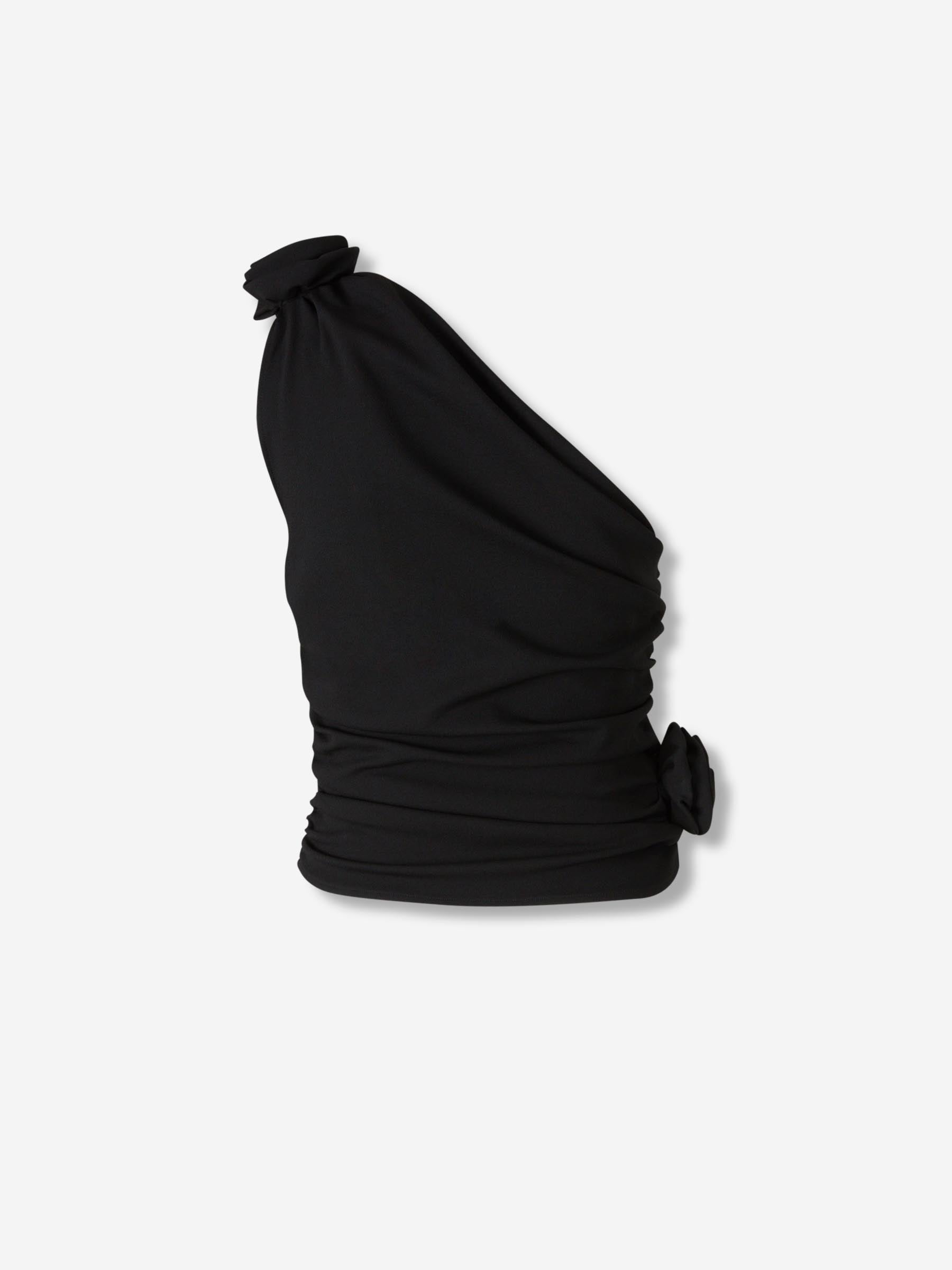 Outlet online Magda Butrym Mujer Top Asimétrico color Negro sku 703-002471 01 - Foto 2