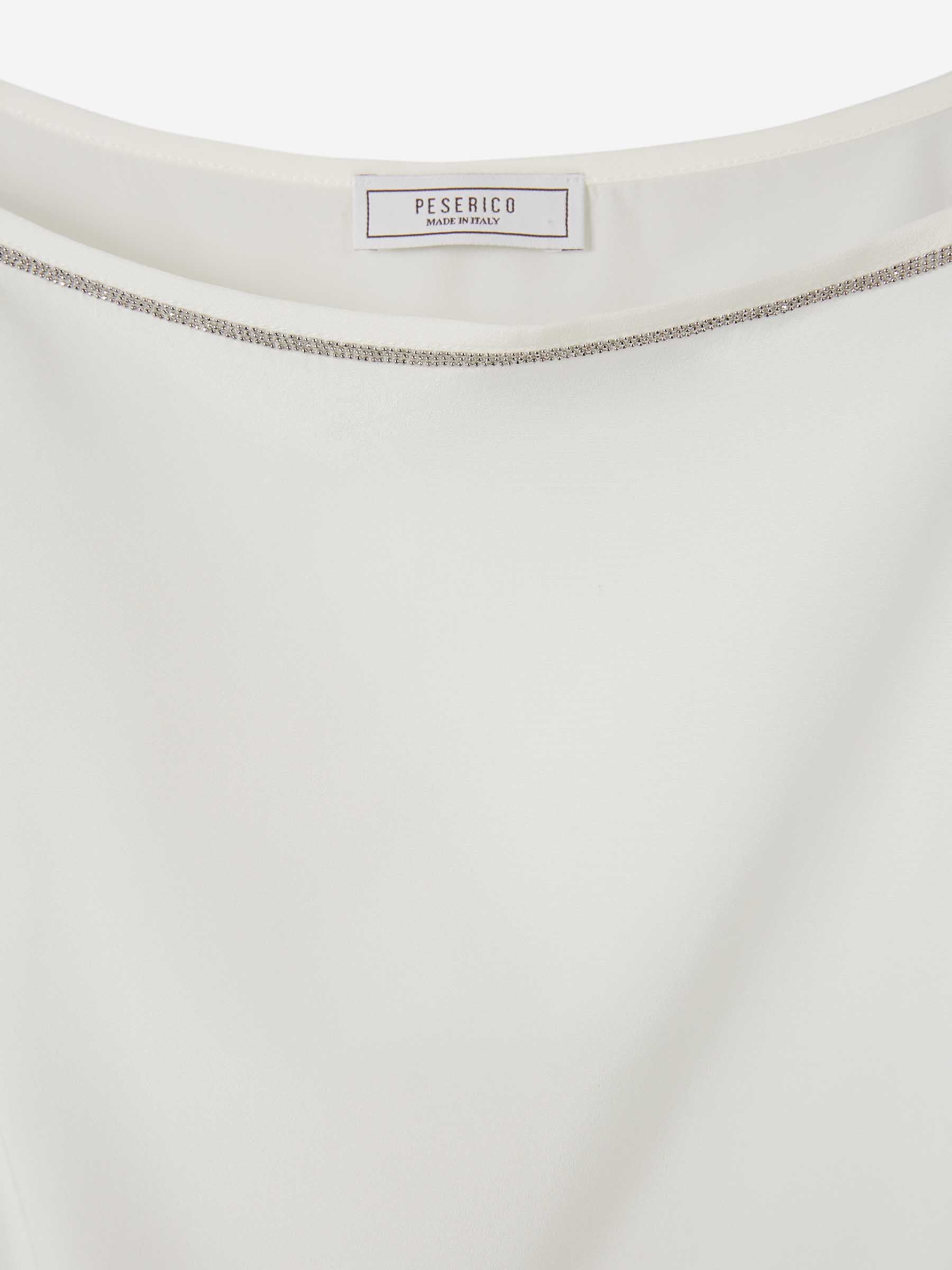 Outlet online Peserico Mujer Camiseta Tirantes Seda color Blanco sku 703-002520 01 - Foto 3