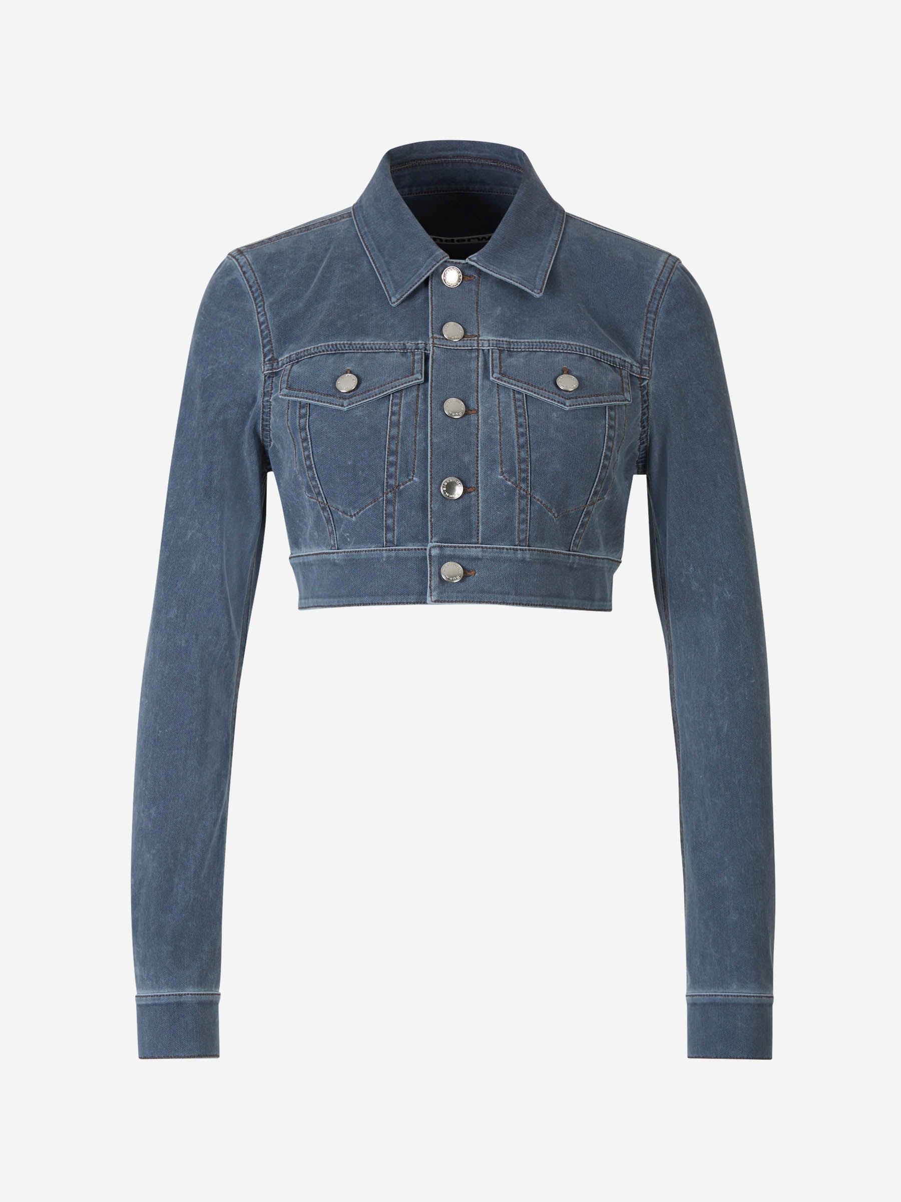 Outlet online Alexander Wang Mujer Cazadora Cropped Denim color Azul Denim Oscuro sku 741-002124 01 - Foto 1