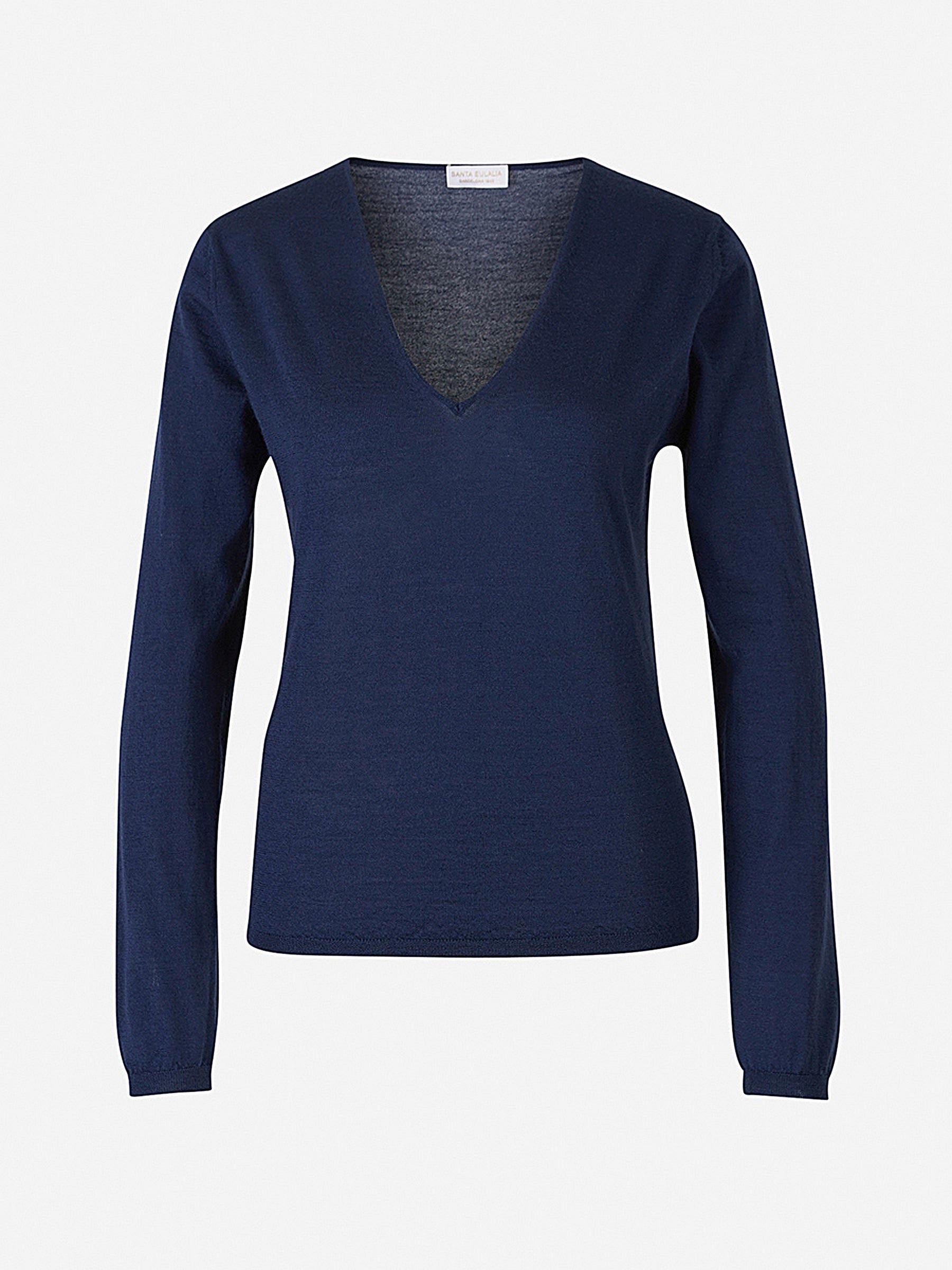 Santa Eulalia Jersey Seda Y Cashmere color Azul Marino sku 711-002241 05 - Foto 14