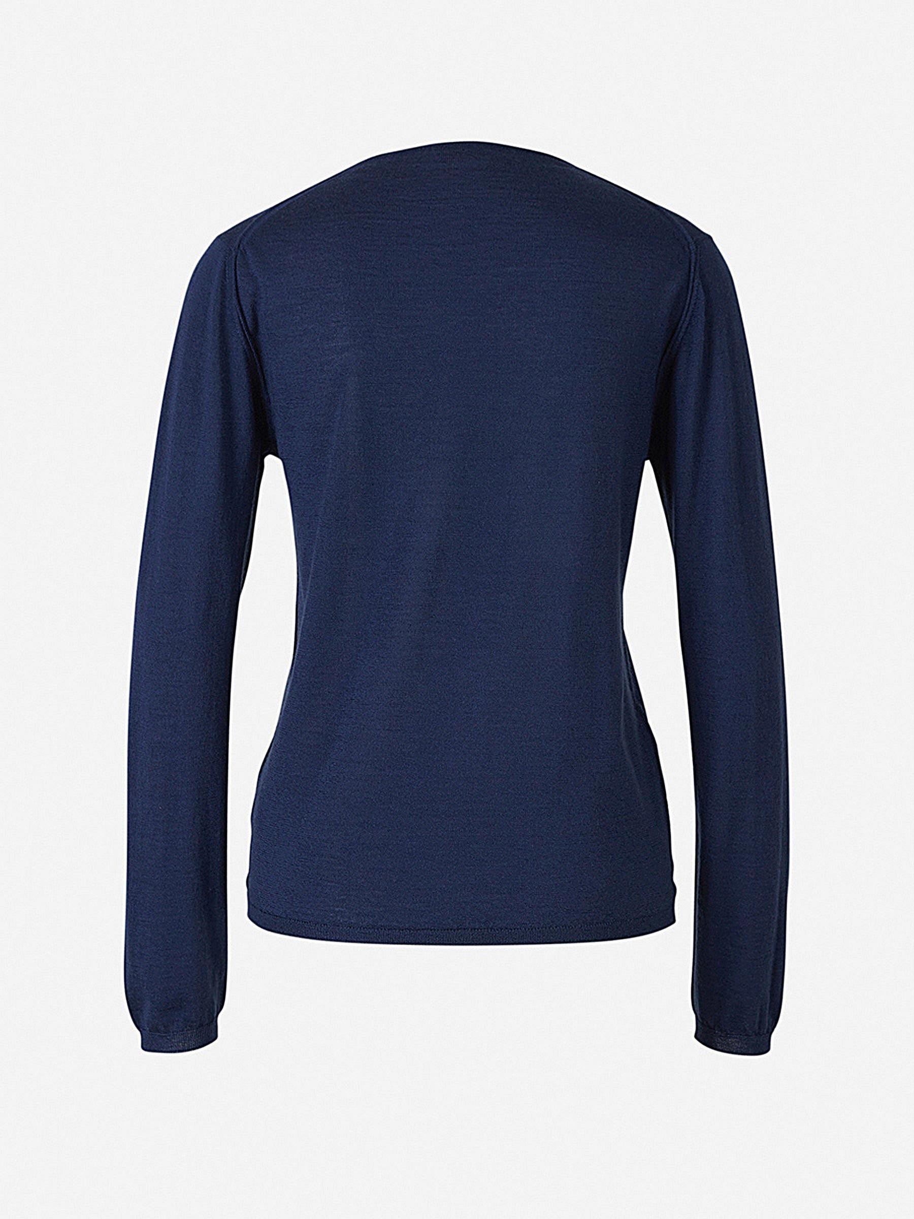 Outlet online Santa Eulalia Mujer Jersey Seda Y Cashmere color Azul Marino sku 711-002241 05 - Foto 2