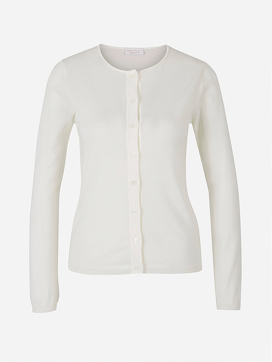 Outlet online Santa Eulalia Mujer Cárdigan Algodón color Blanco sku 711-002243 01 - Foto 2