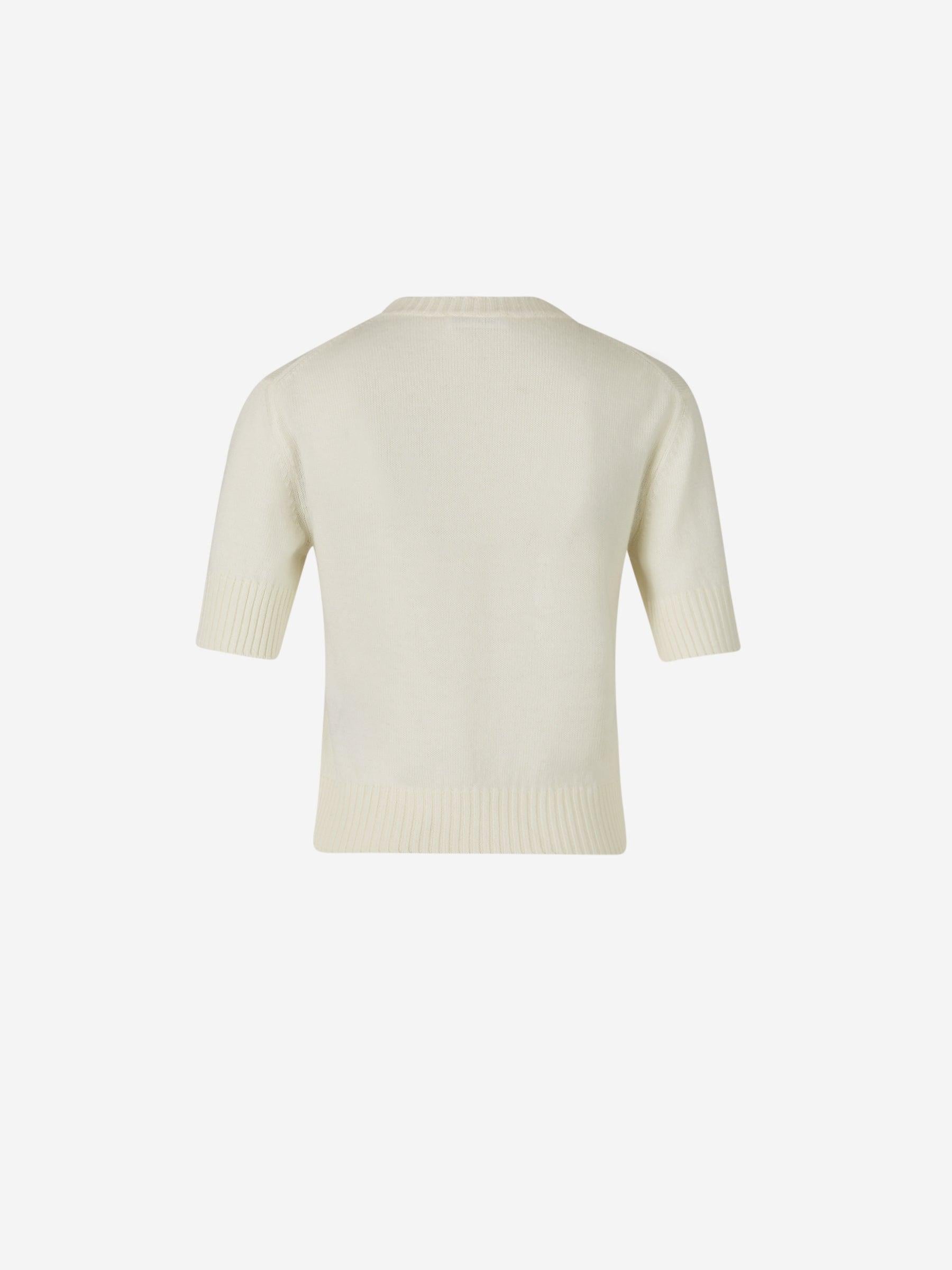Outlet online Jil Sander Mujer Jersey Manga Corta color Marfil sku 711-002956 01 - Foto 2