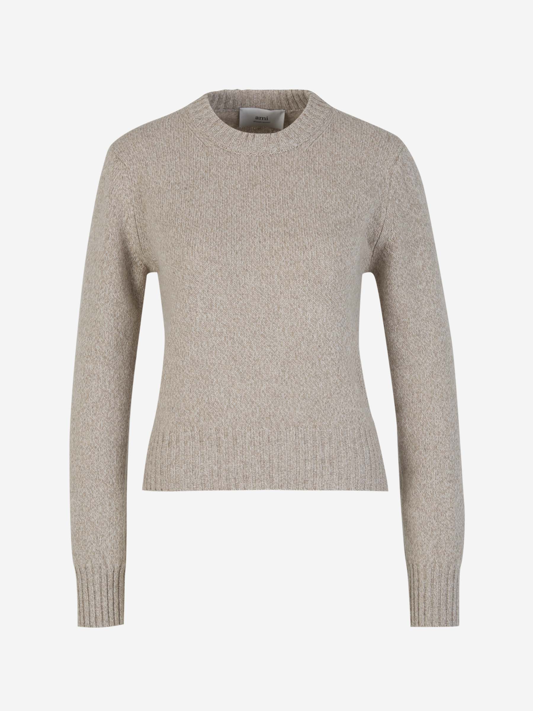 Outlet online Ami Paris Mujer Jersey Cashmere Monograma color Topo sku 711-003032 01 - Foto 1