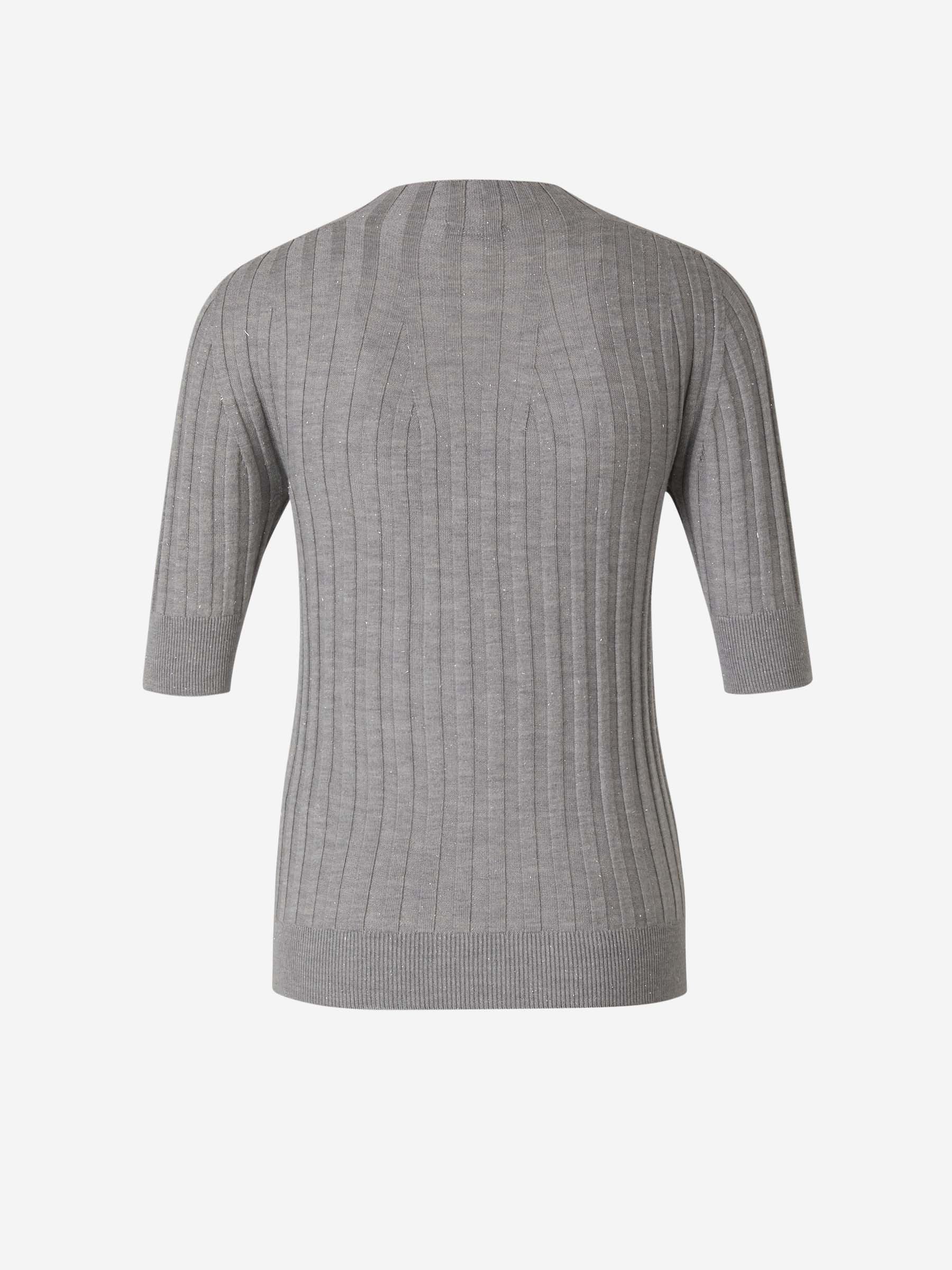 Outlet online Peserico Mujer Jersey Punto Canalé color Gris Claro sku 711-003070 01 - Foto 2