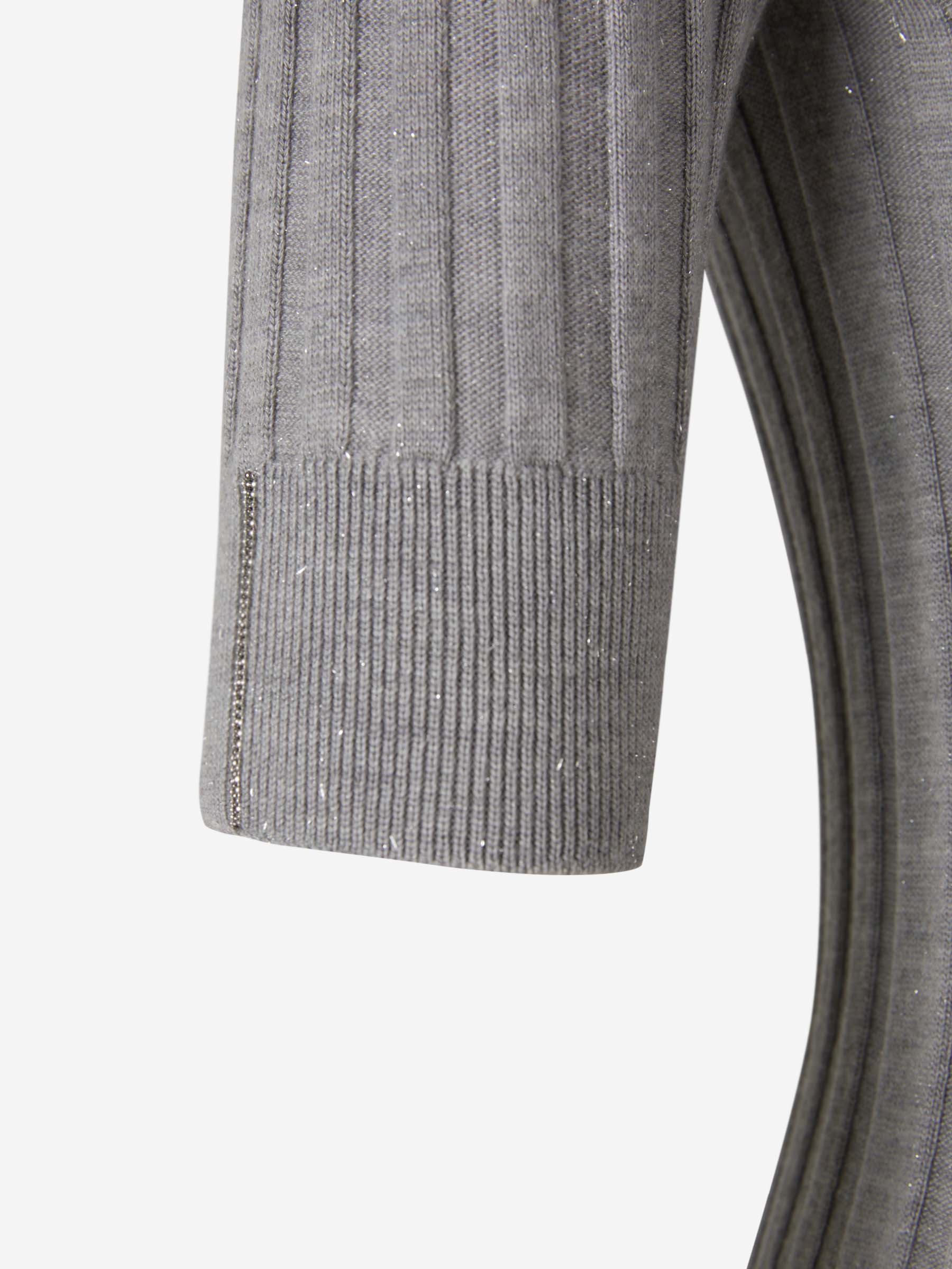 Outlet online Peserico Mujer Jersey Punto Canalé color Gris Claro sku 711-003070 01 - Foto 4