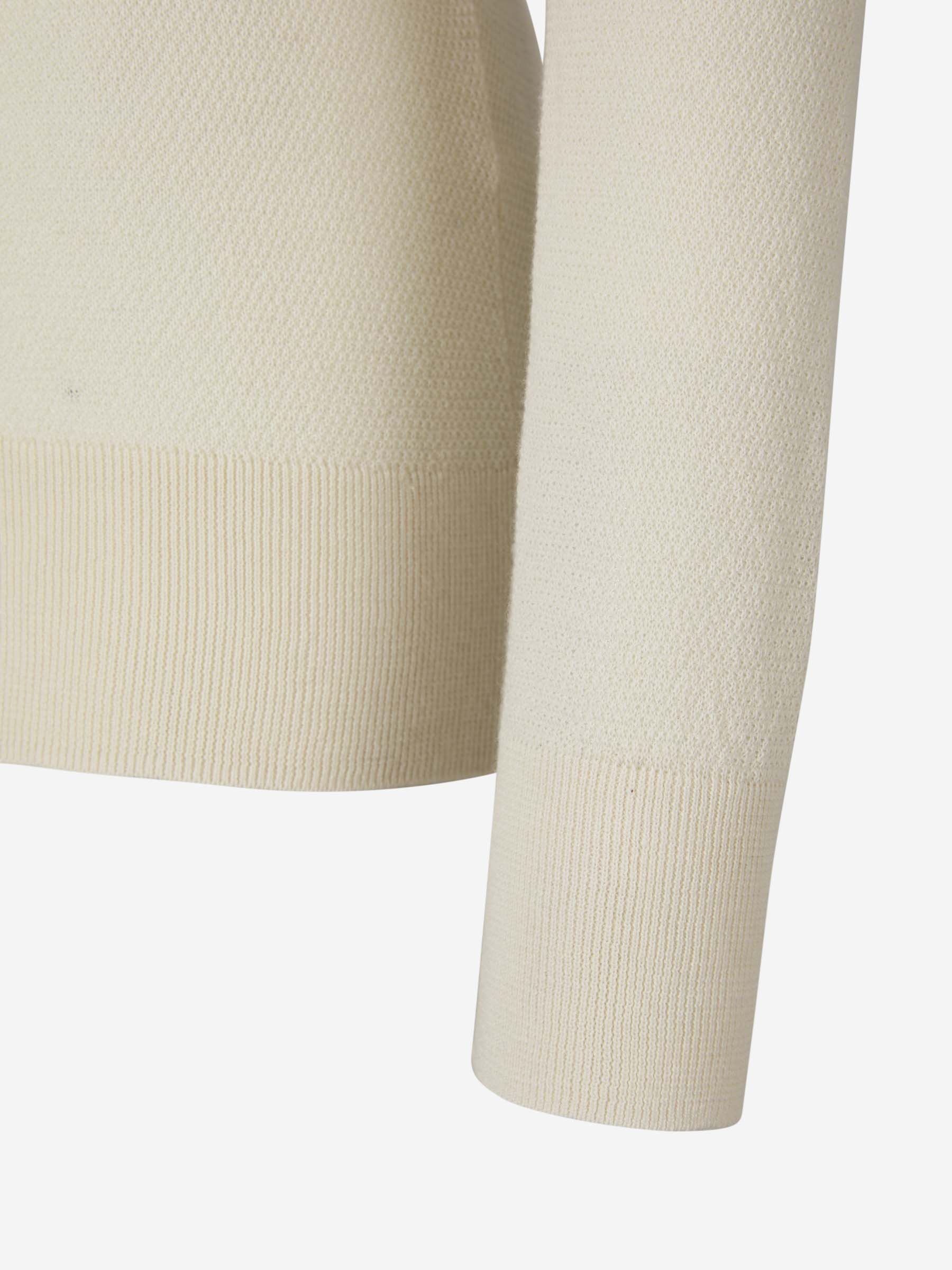 Outlet online TOTEME Mujer Jersey Algodón Y Cashmere color Marfil sku 711-003088 01 - Foto 4