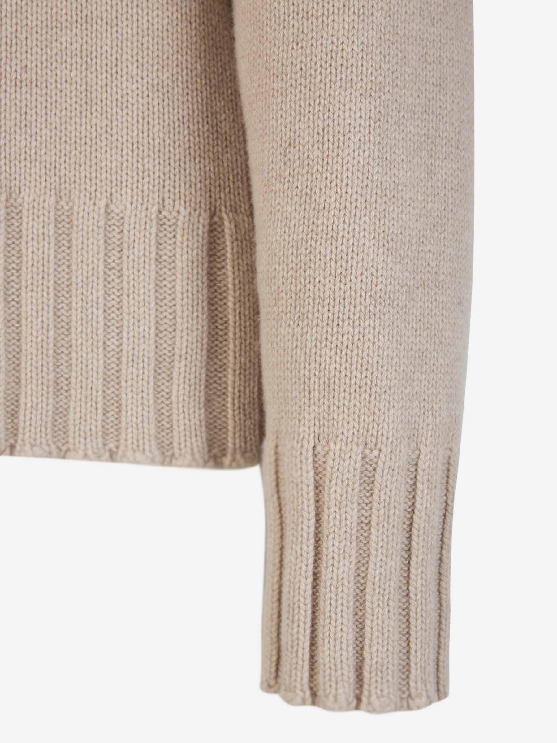 Outlet online Jil Sander Mujer Jersey Punto Cashmere color Crema sku 711-003111 01 - Foto 4