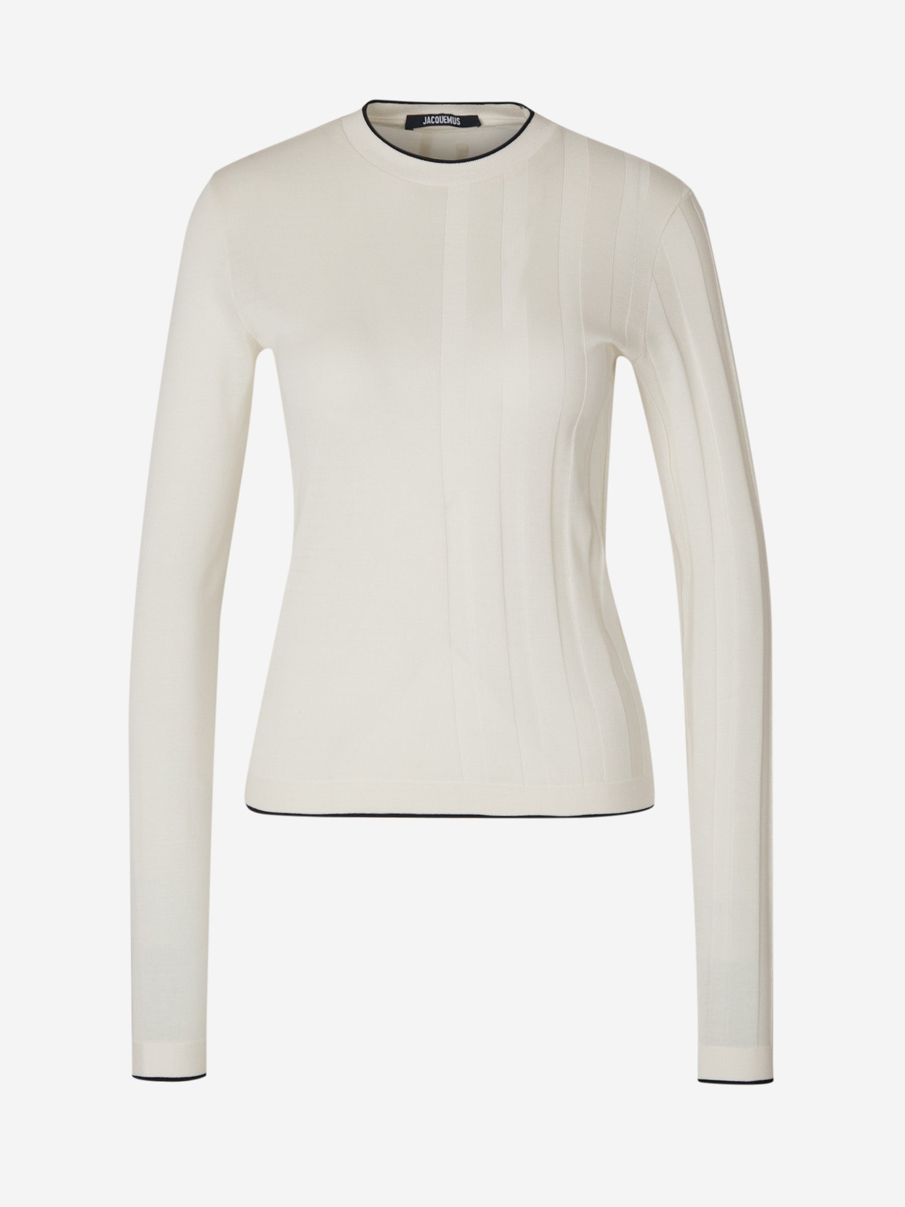 Outlet online Jacquemus Mujer Jersey Le Sweater Tricot color Crema sku 711-003198 01 - Foto 1