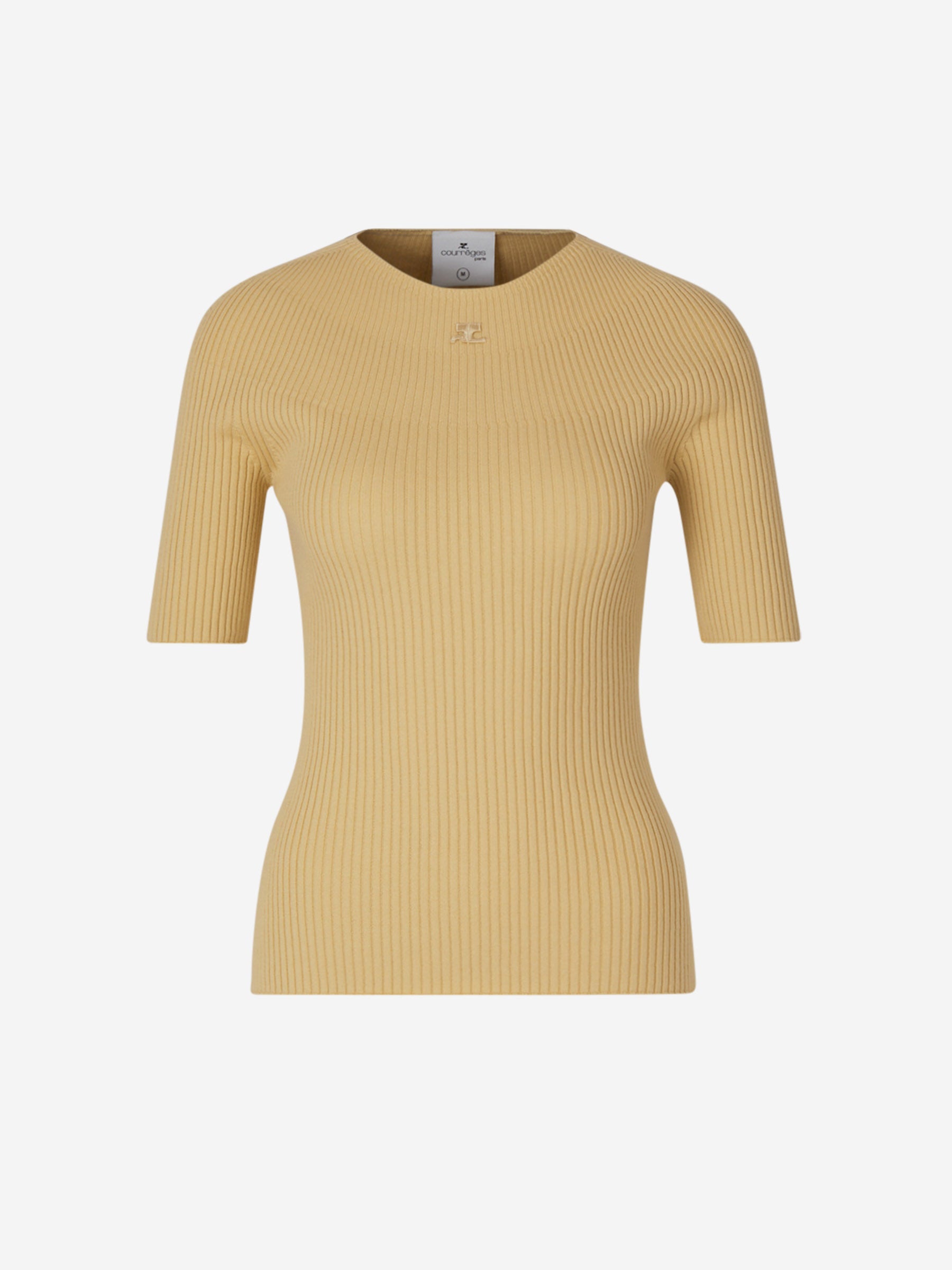 Courrèges Mujer Barcelona Jersey Canalé Logo color Mostaza sku 711-003246 02 - Foto 1