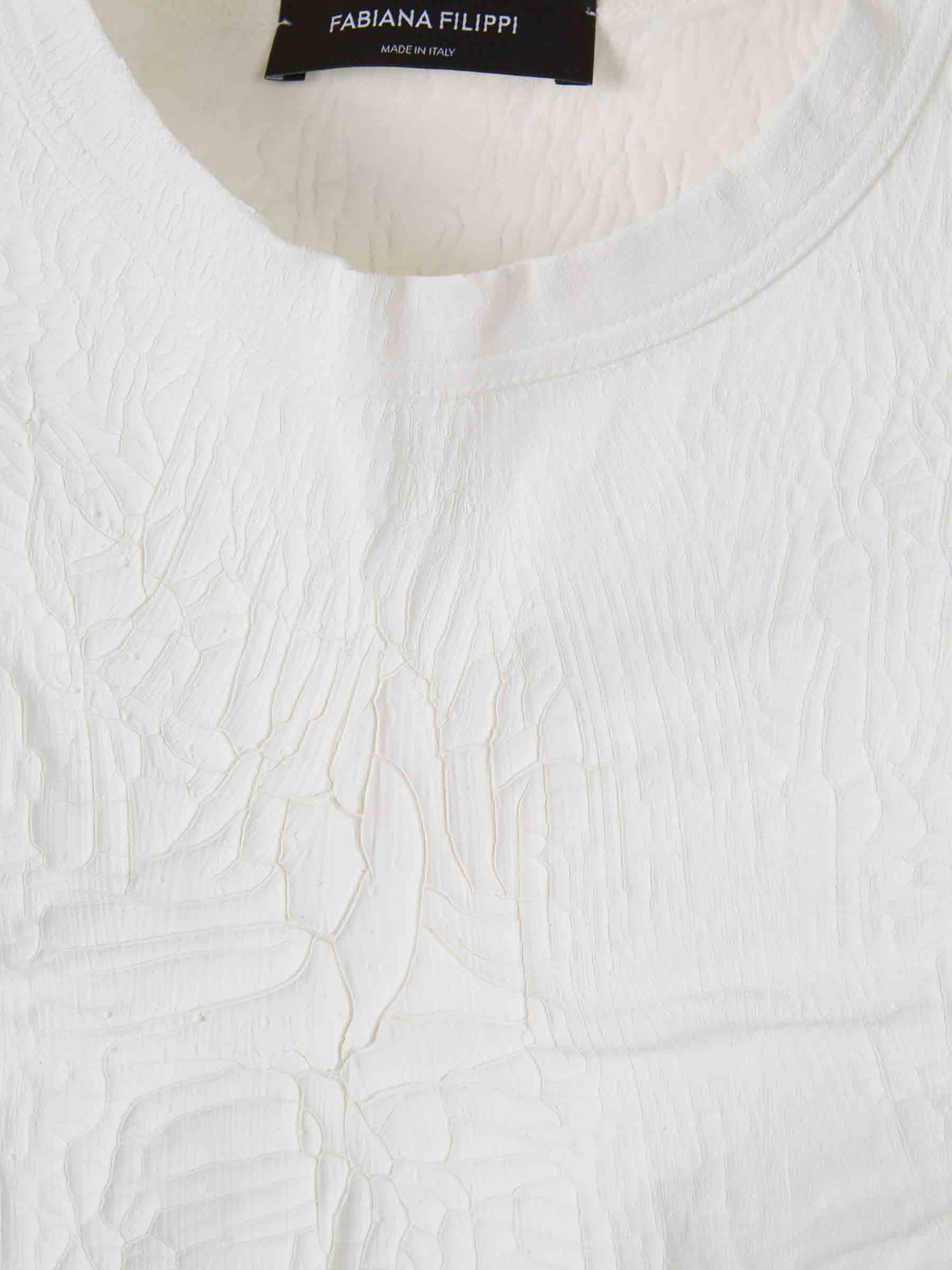 Fabiana Filippi Mujer Barcelona Camiseta Lisa Textura Fabiana Filippi color Blanco sku 711-003290 01 - Foto 3
