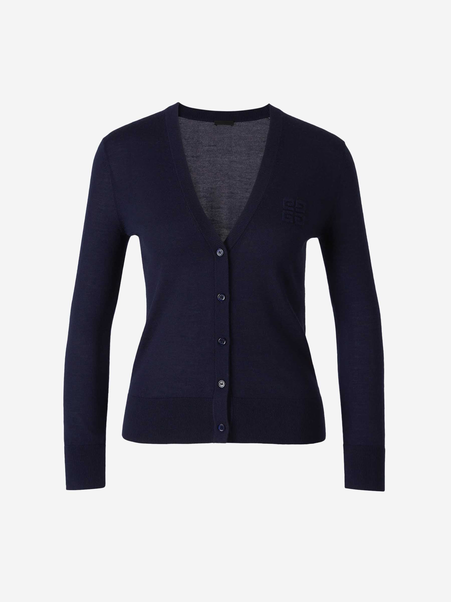 Outlet online Givenchy Mujer Cárdigan Cachemira Seda color Azul Cobalto sku 711-003303 01 - Foto 1