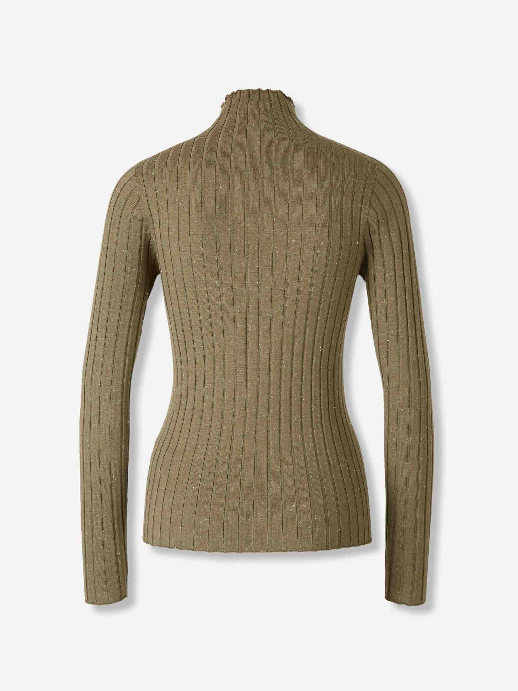 Outlet online Peserico Mujer Jersey Cuello Alto color Verde sku 711-003324 01 - Foto 2