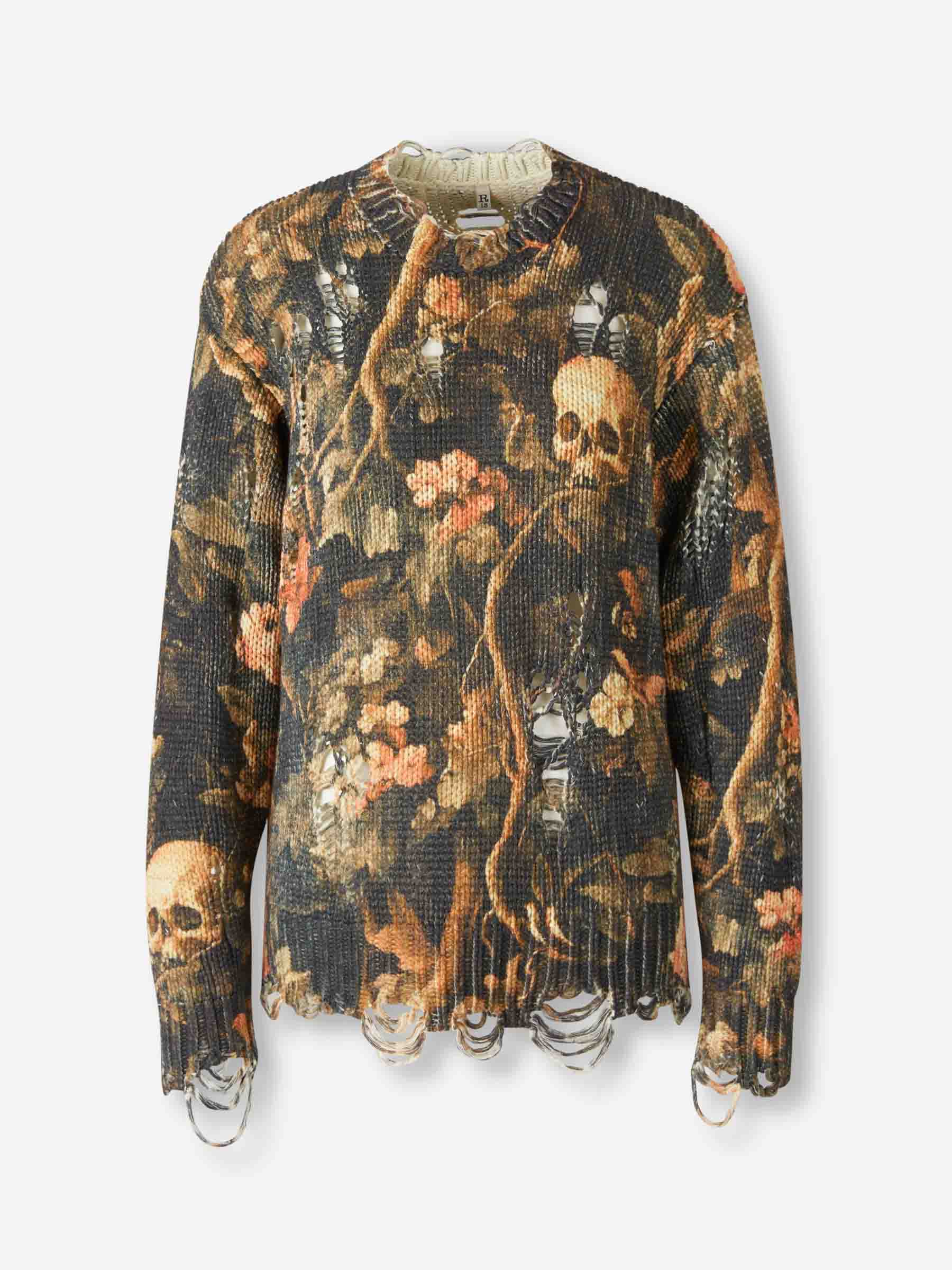 Outlet online R13 Mujer Jersey Cuello Redondo color Naranja Claro sku 711-003384 01 - Foto 1