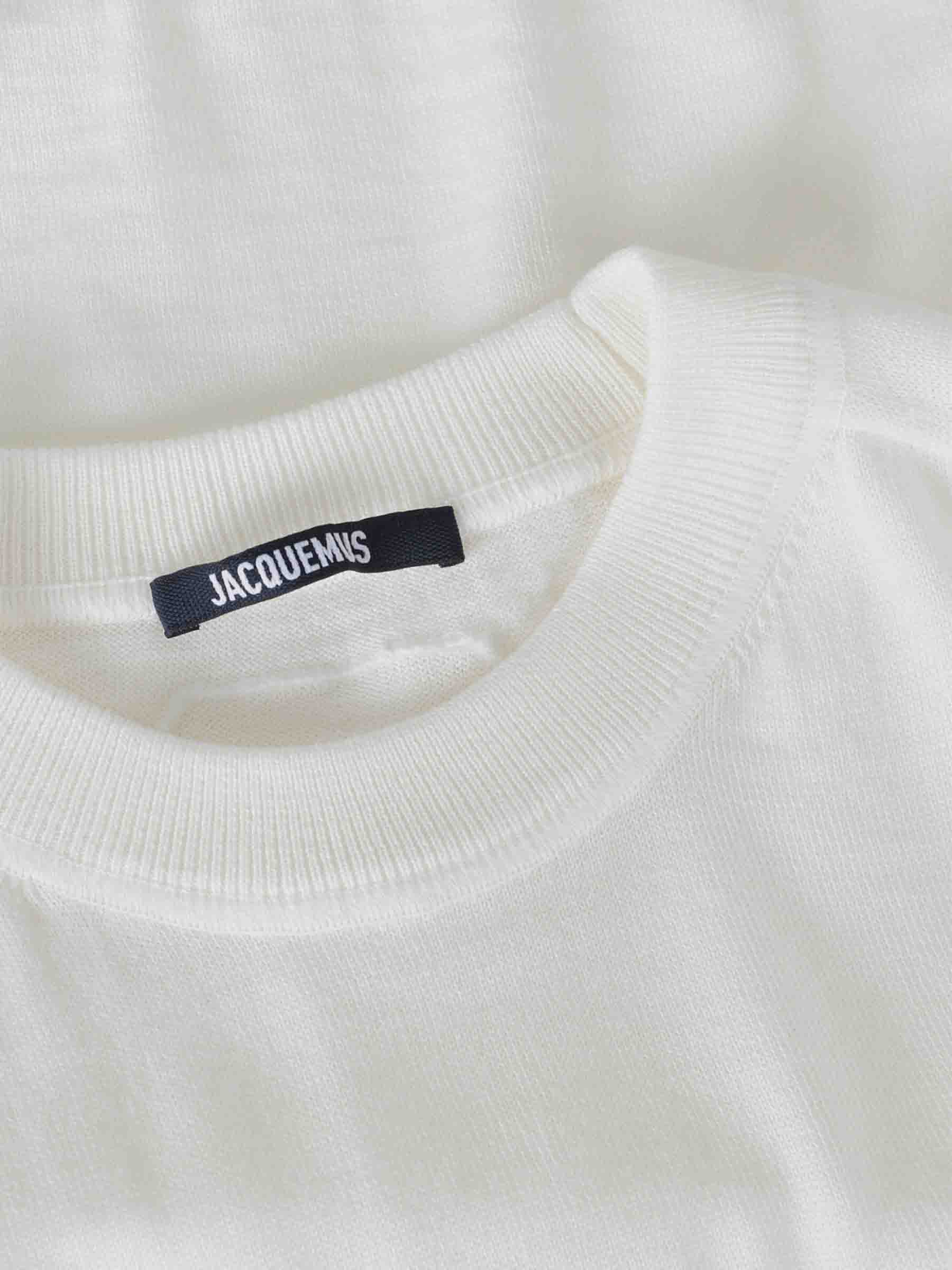 Jacquemus Mujer Barcelona Jersey Fino de Cuello Redondo color Marfil sku 711-003436 01 - Foto 3