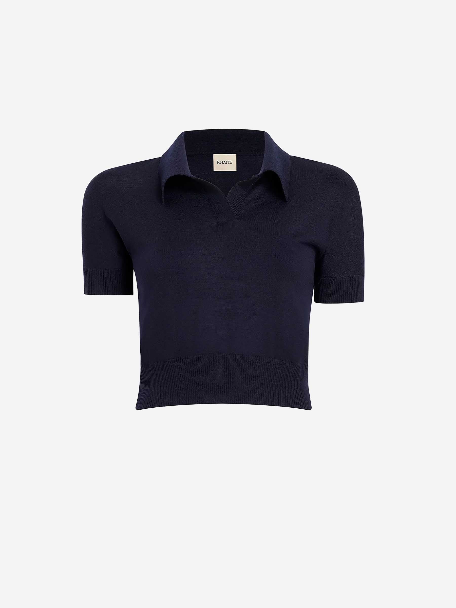 Outlet online Khaite Mujer Polo Lana Morgane color Azul Marino sku 712-000546 01 - Foto 1