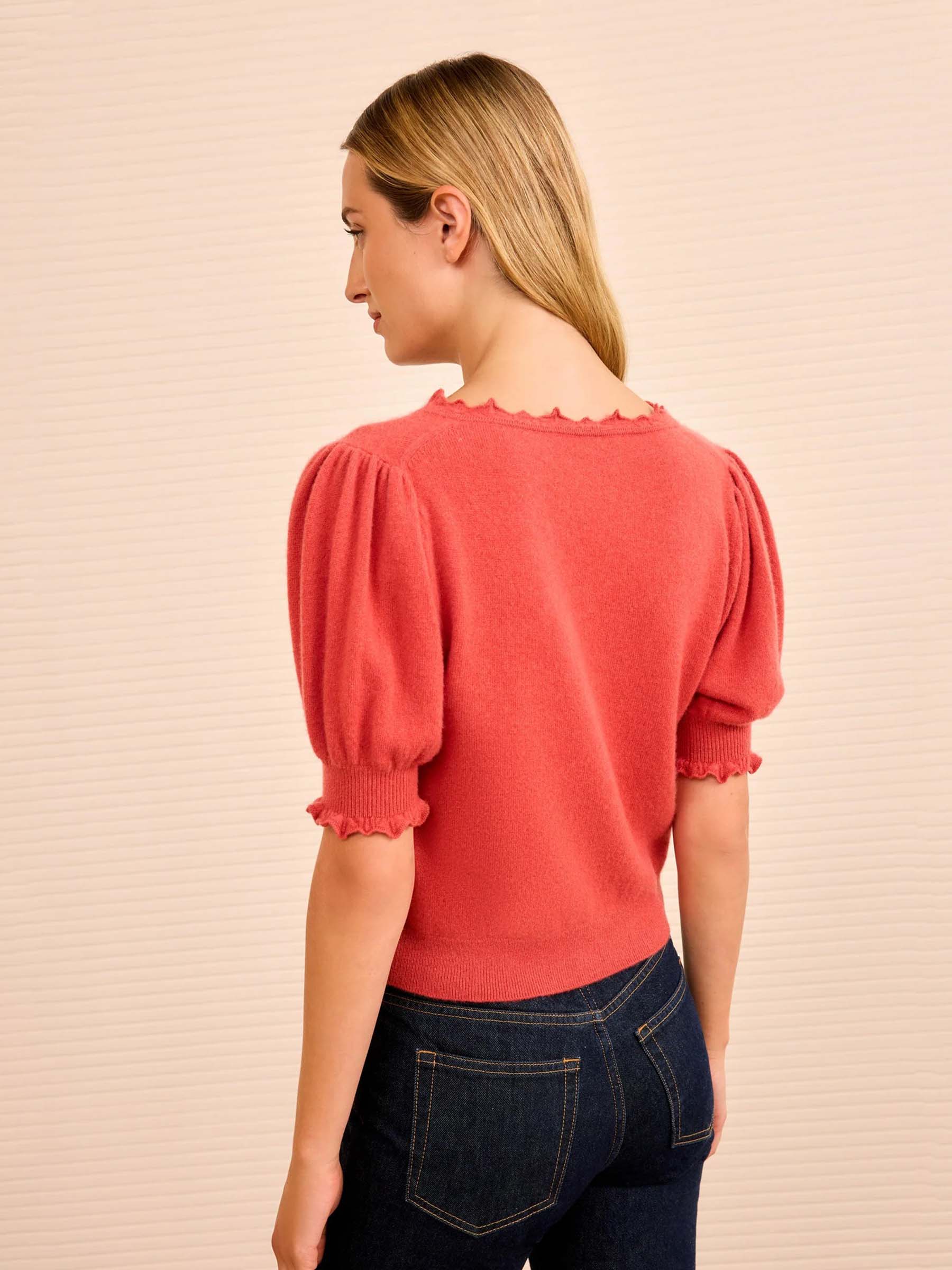 Outlet online Ulla Johnson Mujer Top Punto Polline color Coral sku 712-000577 01 - Foto 4