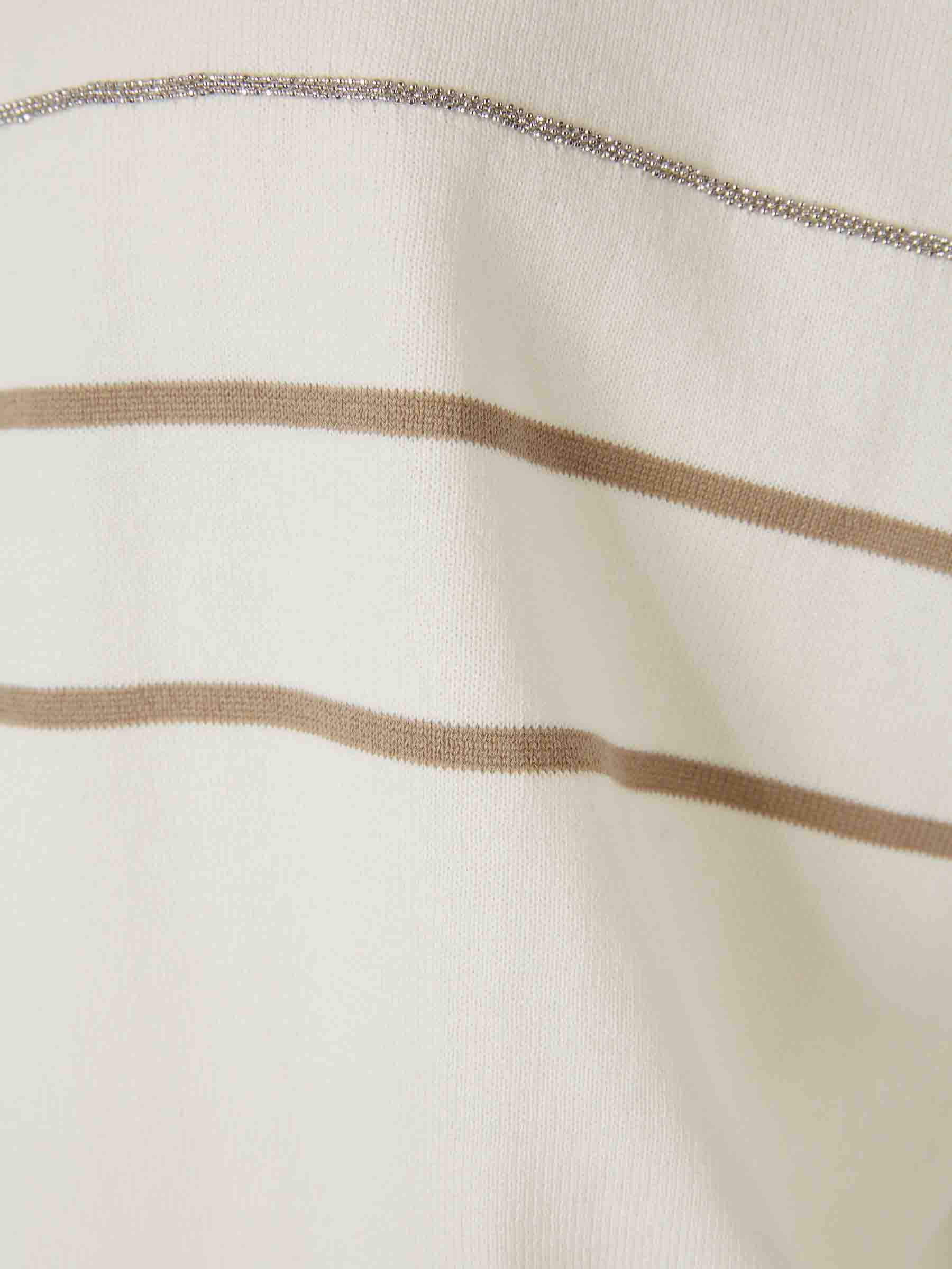 Outlet online Peserico Mujer Camiseta Punto Listado color Blanco sku 712-000582 01 - Foto 4