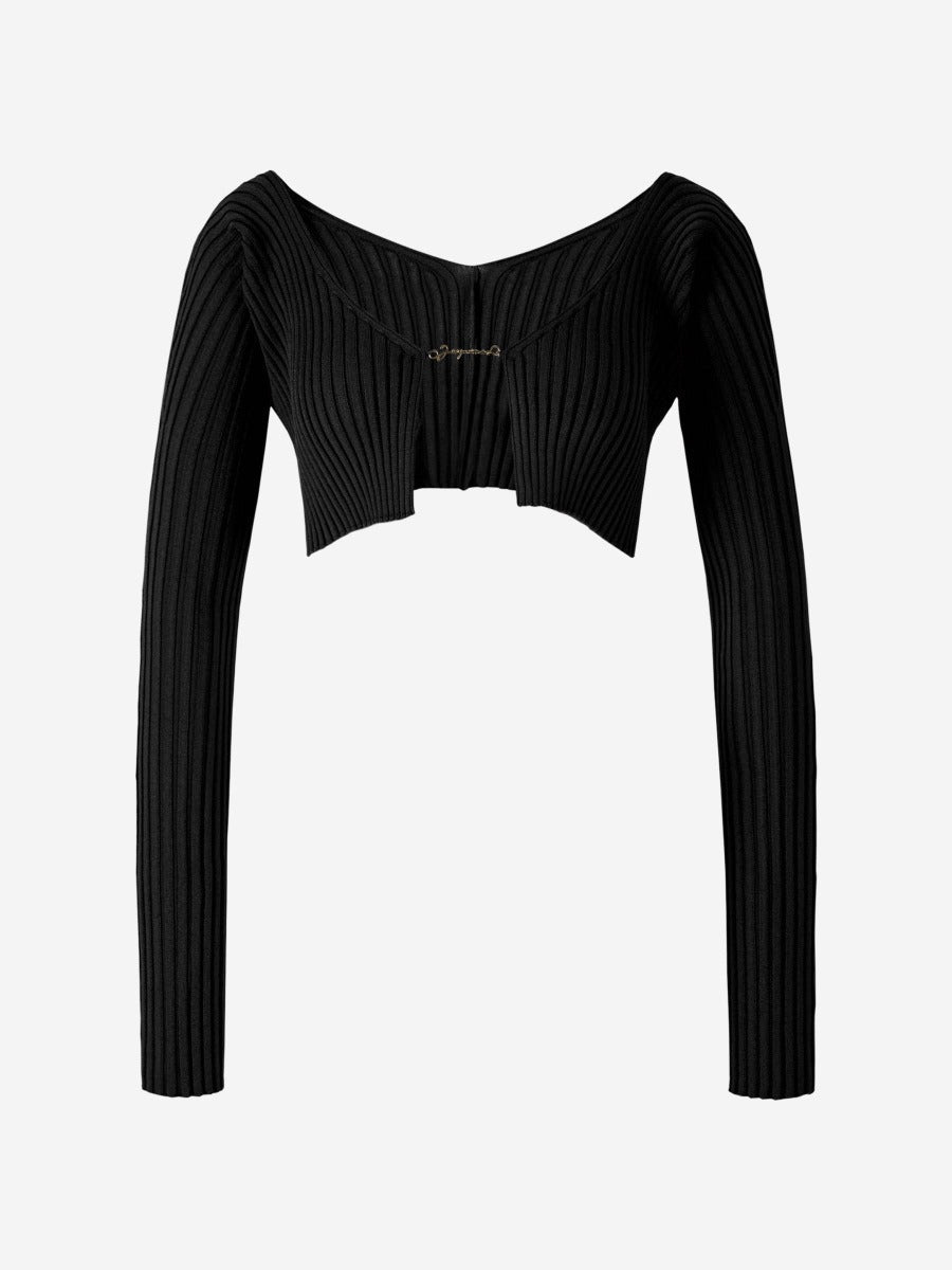 Outlet online Jacquemus Mujer Cárdigan La Maille Pralu color Fucsia sku 713-000210 02 - Foto 2