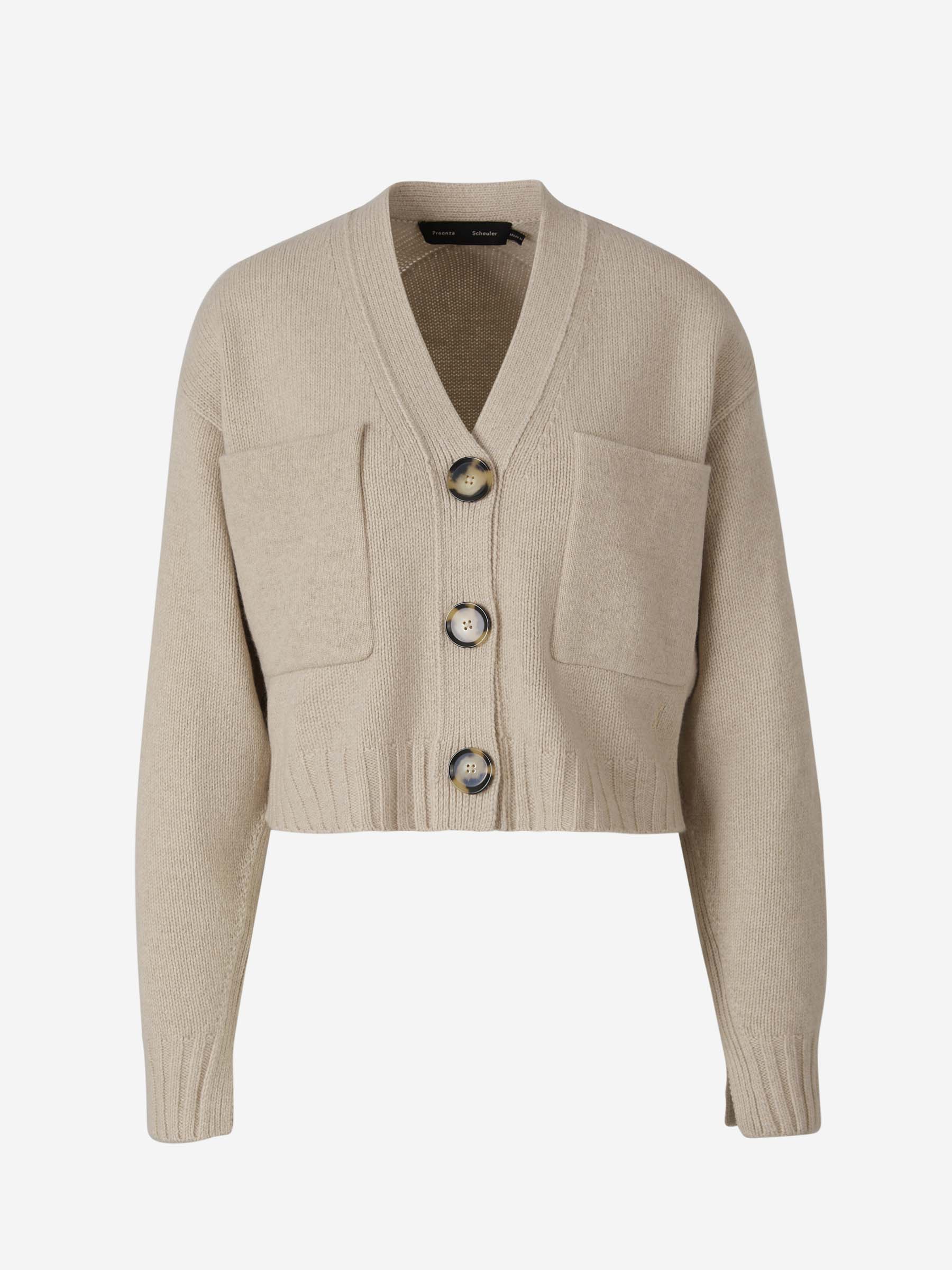 Outlet online Proenza Schouler Mujer Cárdigan Punto Cashmere color Crema sku 713-000242 01 - Foto 1
