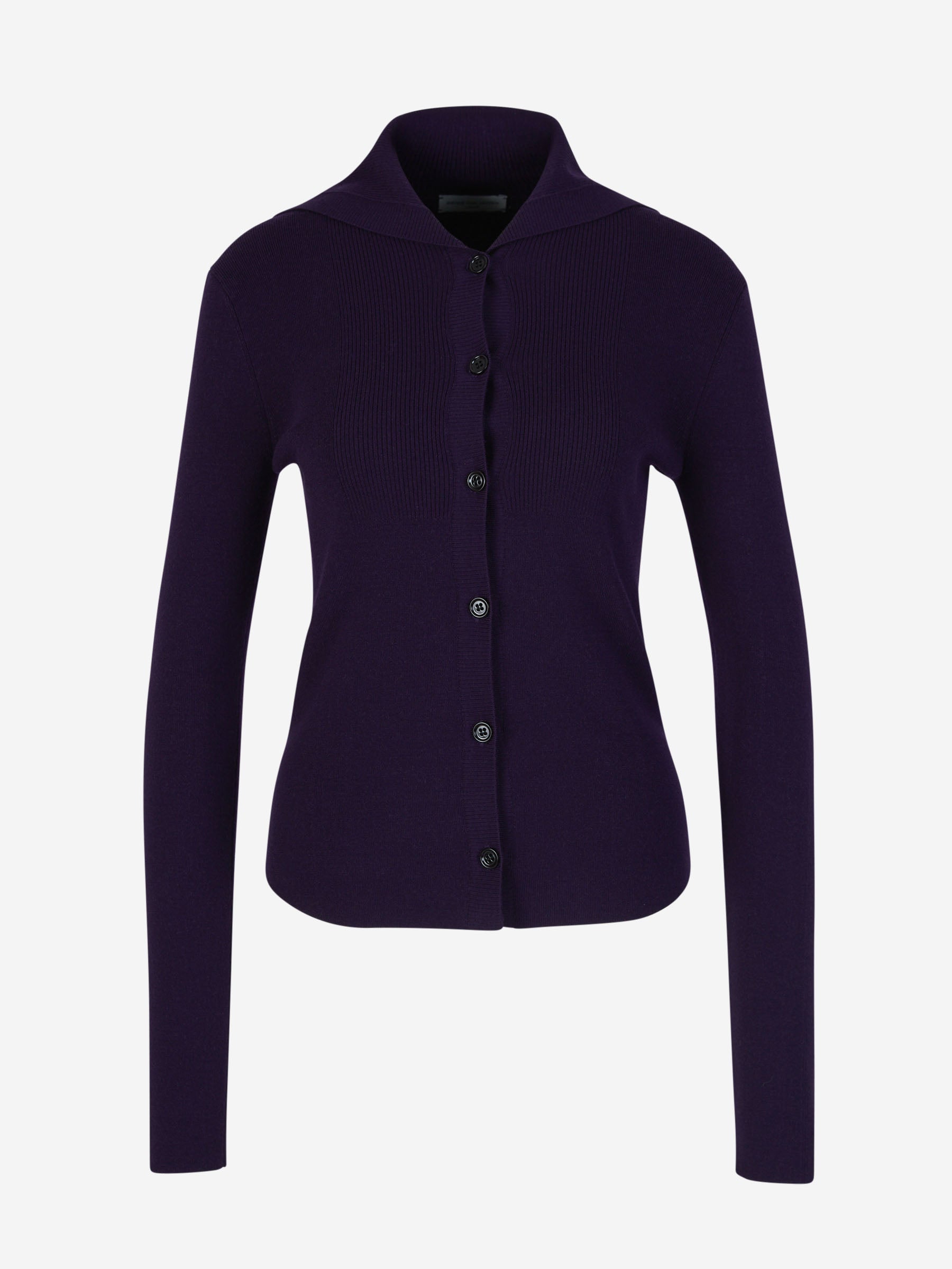 Outlet online Dries Van Noten Mujer Cárdigan Cuello Extragrande color Purpura Oscuro sku 713-000260 01 - Foto 1