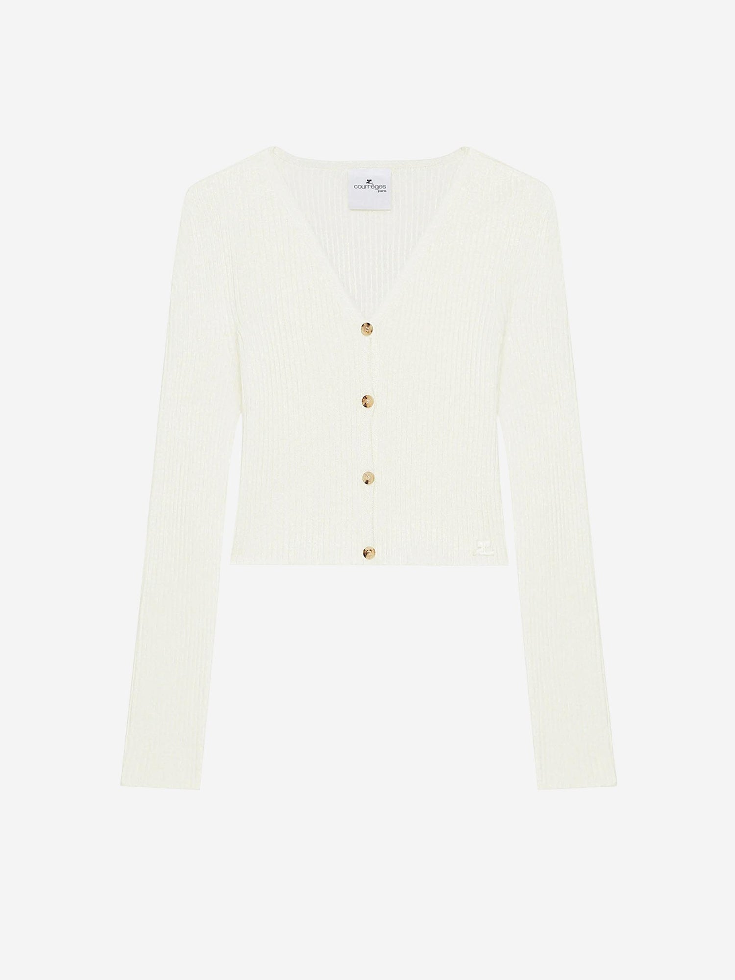 Courrèges Mujer Barcelona Cárdigan Canalé Solar color Blanco sku 713-000326 01 - Foto 1