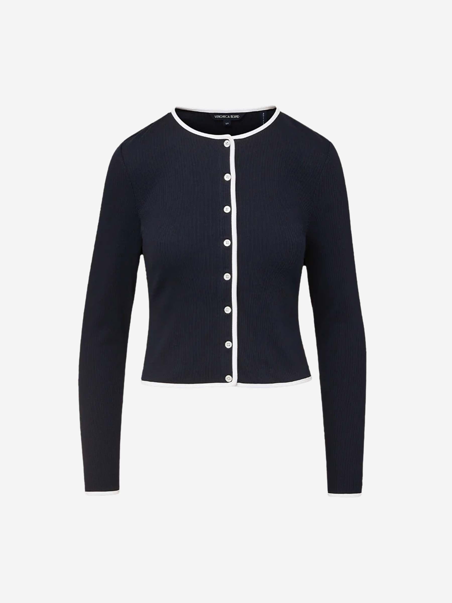 Outlet online Veronica Beard Mujer Cárdigan Algodón Wilmer color Azul Noche sku 713-000332 01 - Foto 1