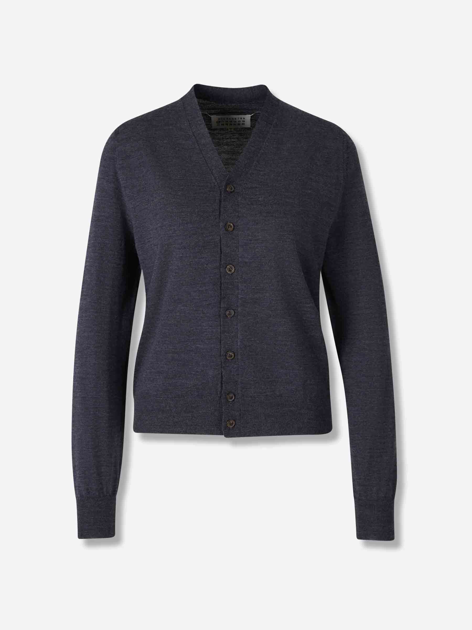Outlet online Maison Margiela Mujer Cárdigan Punto Lana color Gris Antracita sku 713-000355 01 - Foto 1