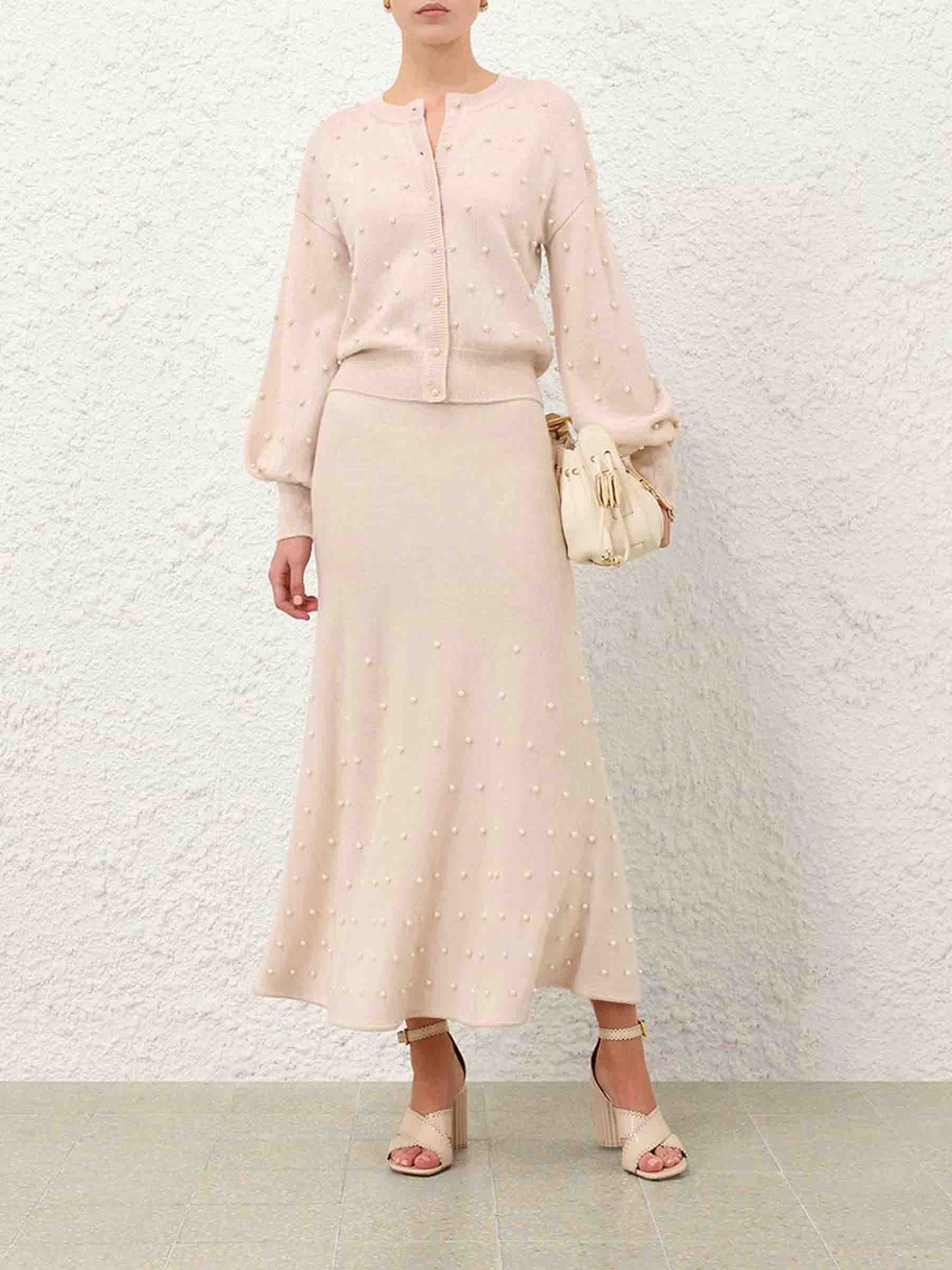 Zimmermann Mujer Barcelona Cárdigan Punto Perlas color Rosa Palo sku 713-000396 01 - Foto 2