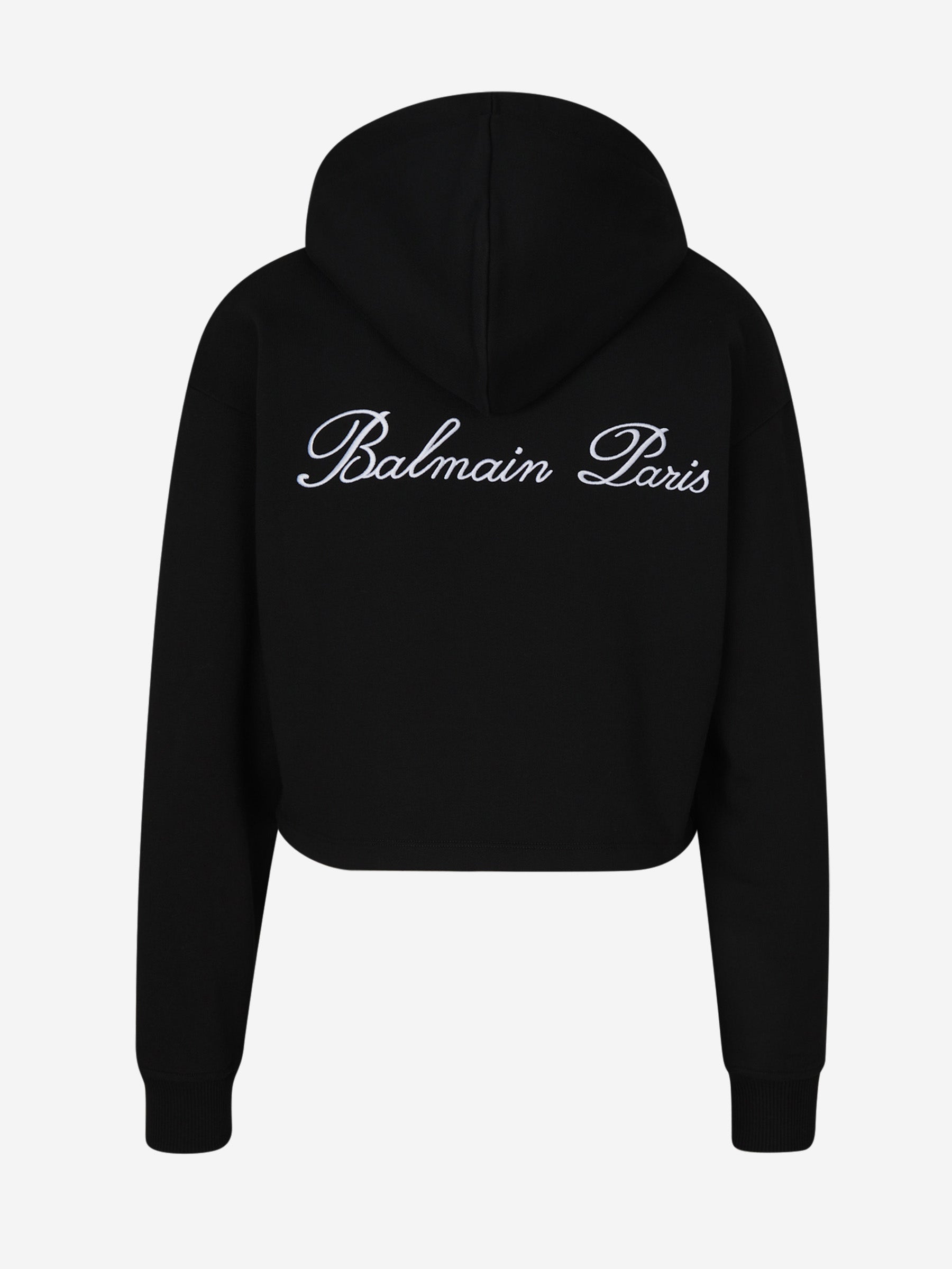 Outlet online Balmain Mujer Sudadera Cropped Logo color Negro sku 715-000152 01 - Foto 2
