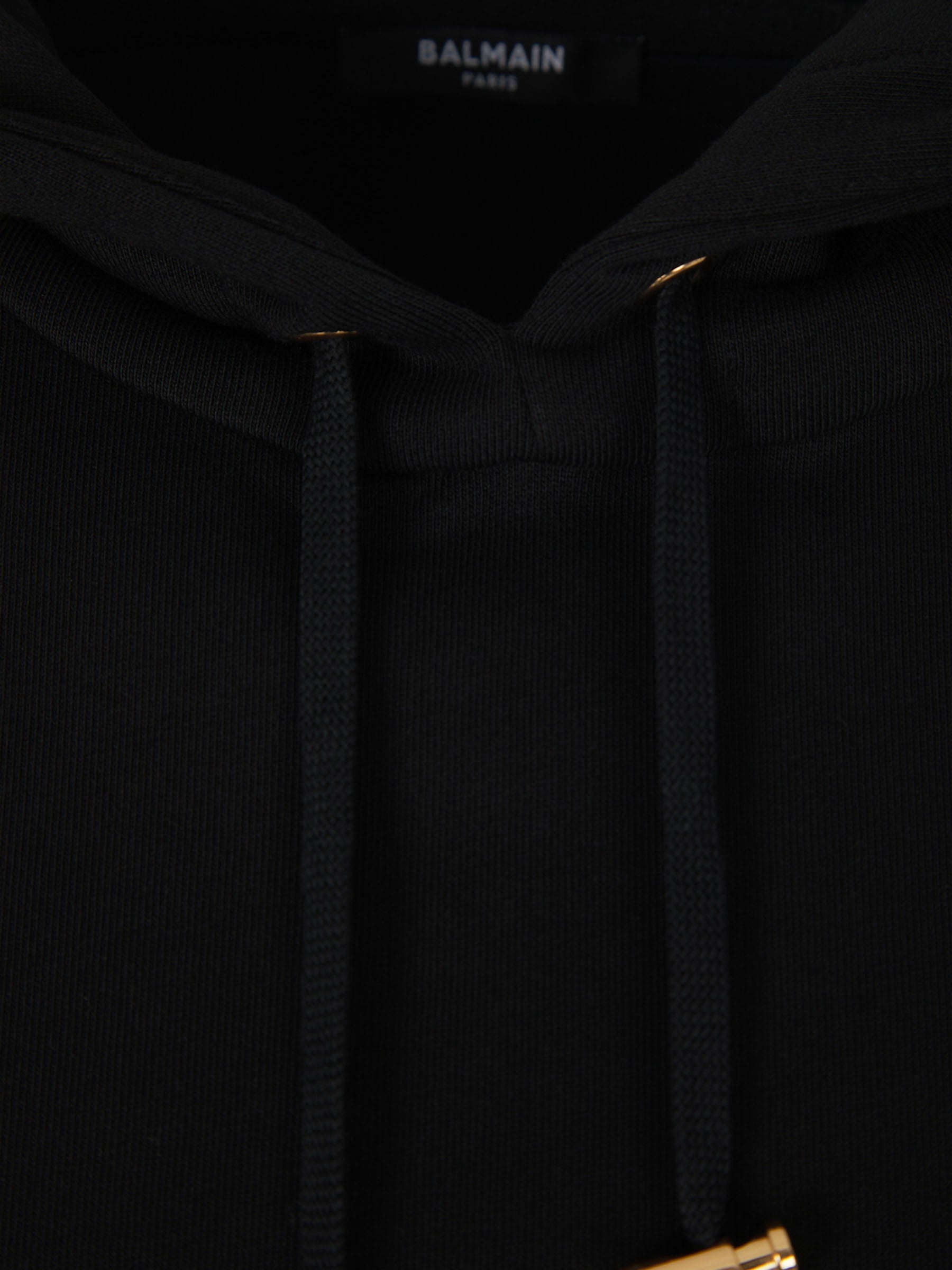 Outlet online Balmain Mujer Sudadera Cropped Logo color Negro sku 715-000152 01 - Foto 3