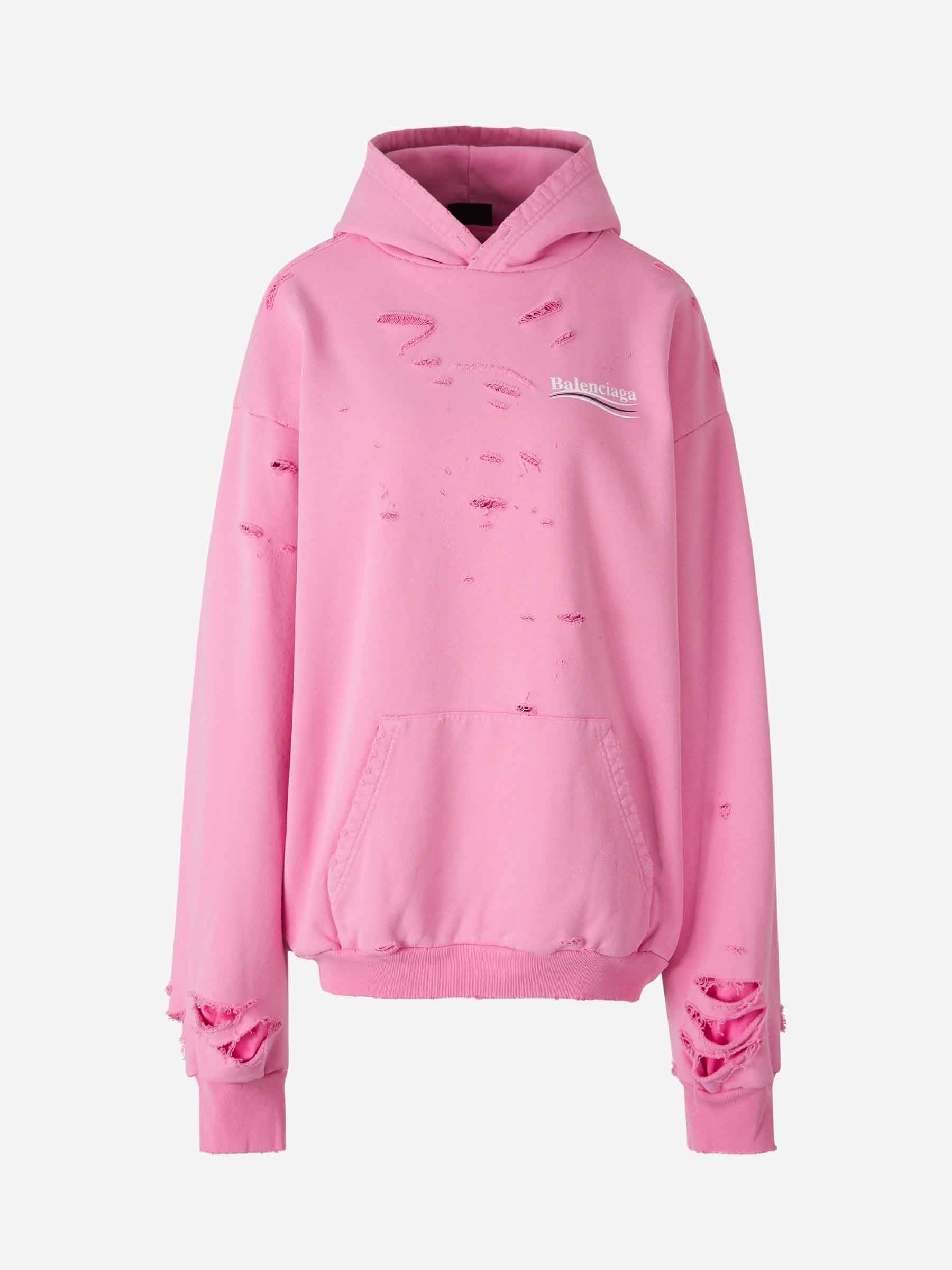 Outlet online Balenciaga Mujer Sudadera Layered Political Campaign color Rosa sku 715-000191 01 - Foto 1