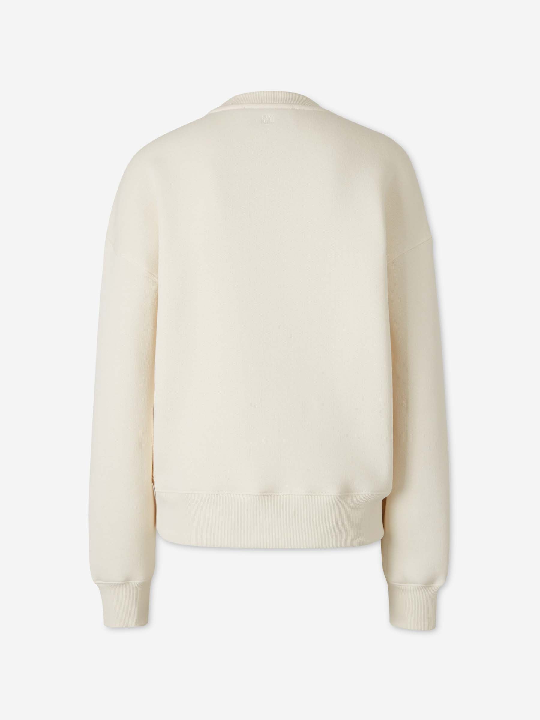 Outlet online Ami Paris Mujer Sudadera Cuello Redondo color Marfil sku 715-000239 01 - Foto 2