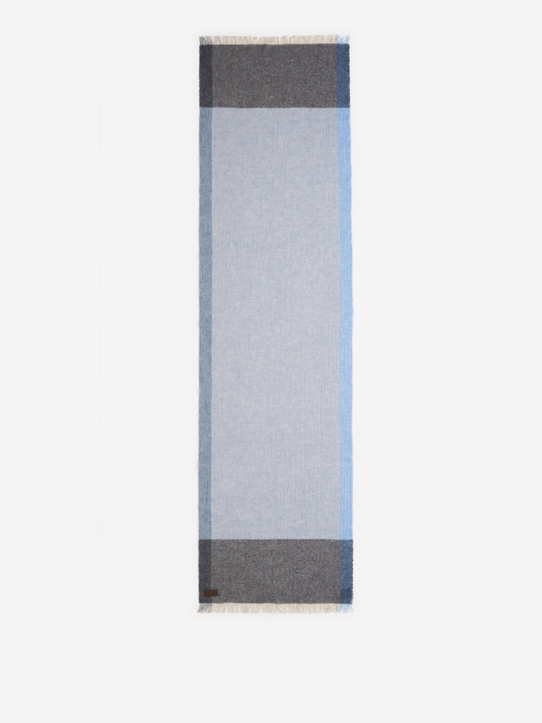 Canali Bufanda Jacquard Lana color Azul Celeste sku 630-001371 02 - Foto 2