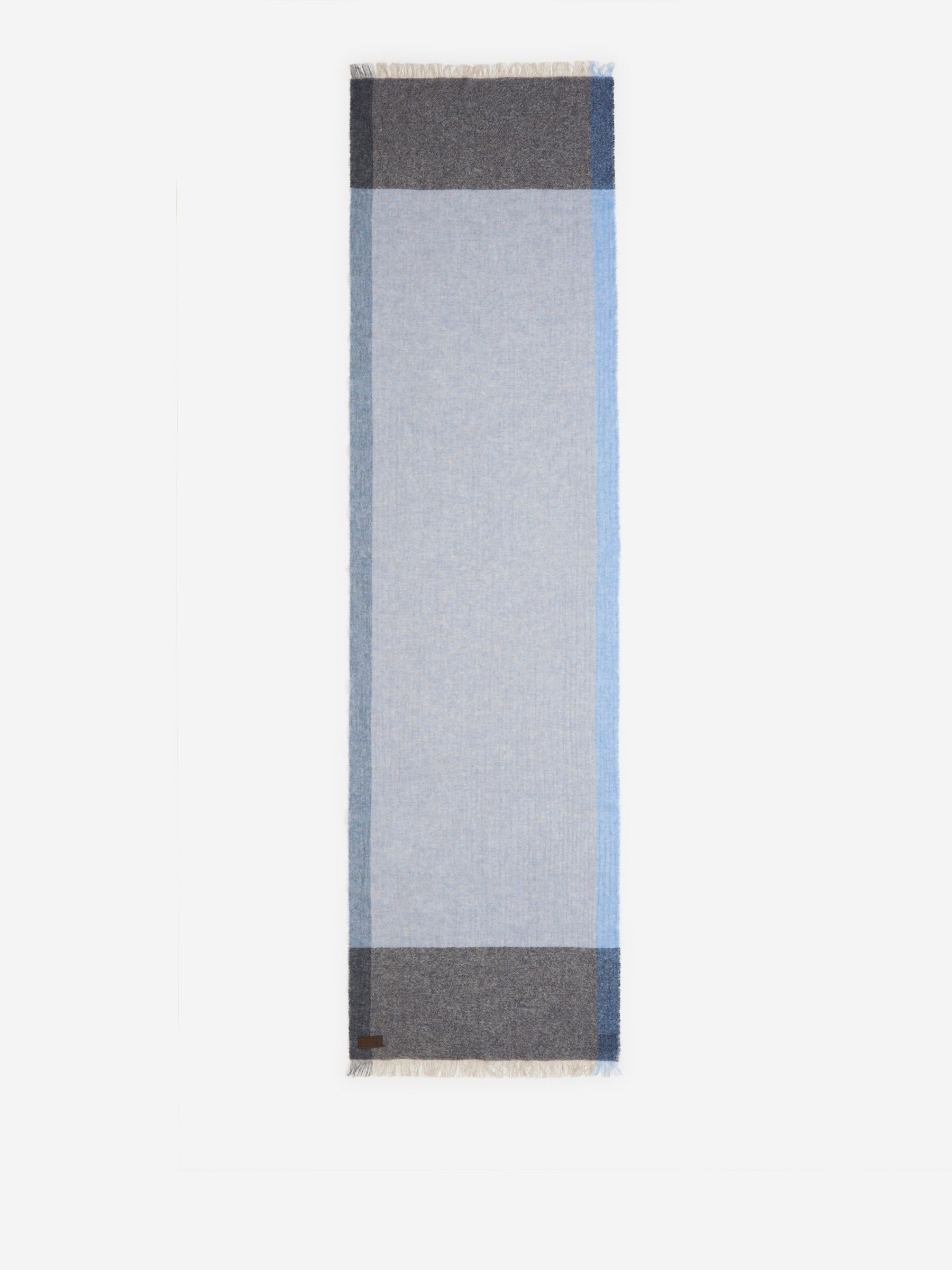 Canali Bufanda Jacquard Lana color Azul Celeste sku 630-001371 02 - Foto 2