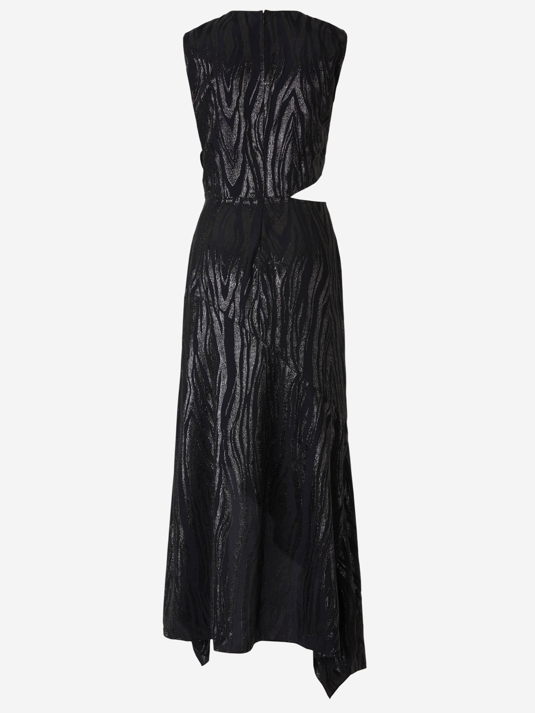Outlet online Stella McCartney Mujer Vestido Asimétrico Woodgrain color Negro sku 721-000092 01 - Foto 2