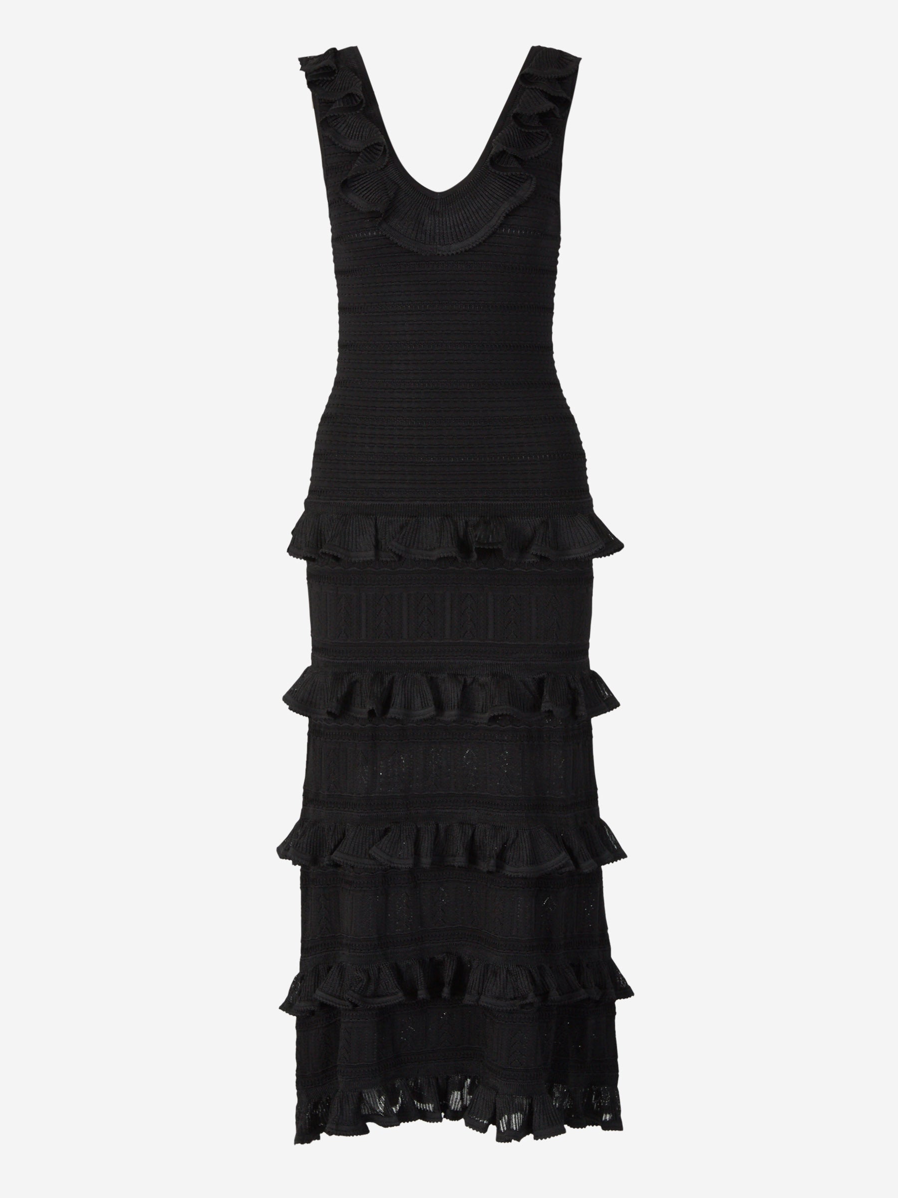 Outlet online Zimmermann Mujer Vestido Volantes Luminosity color Negro sku 721-000117 01 - Foto 1