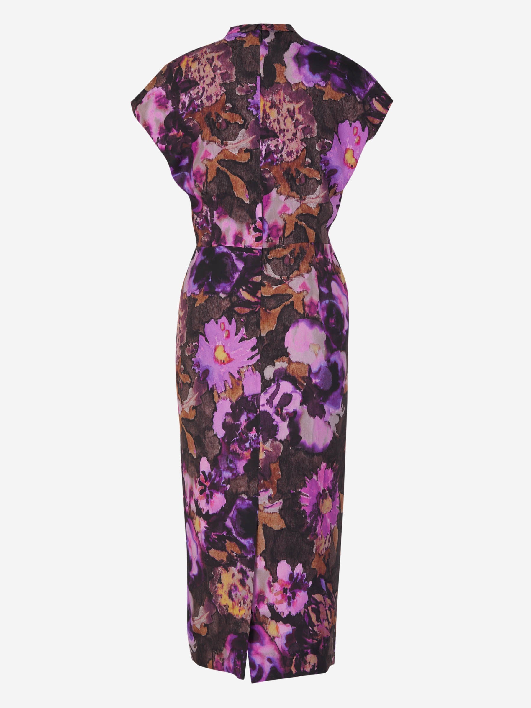 Outlet online Dries Van Noten Mujer Vestido Midi Floral color Purpura Oscuro sku 721-000122 01 - Foto 2