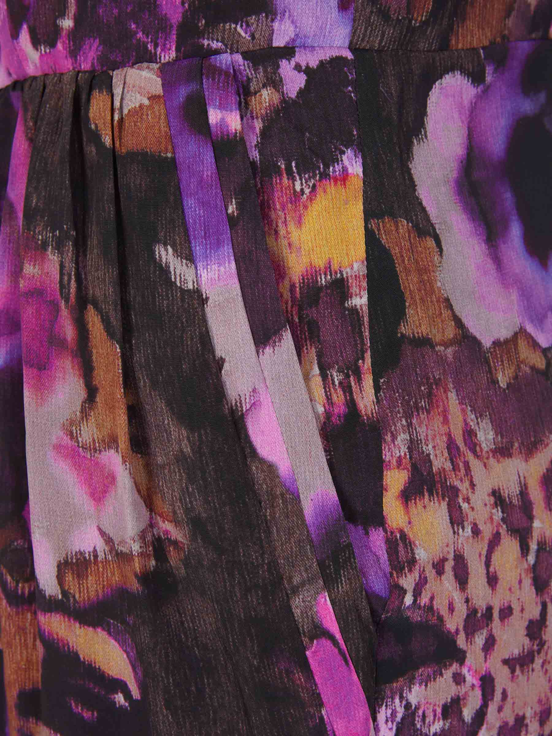 Outlet online Dries Van Noten Mujer Vestido Midi Floral color Purpura Oscuro sku 721-000122 01 - Foto 4