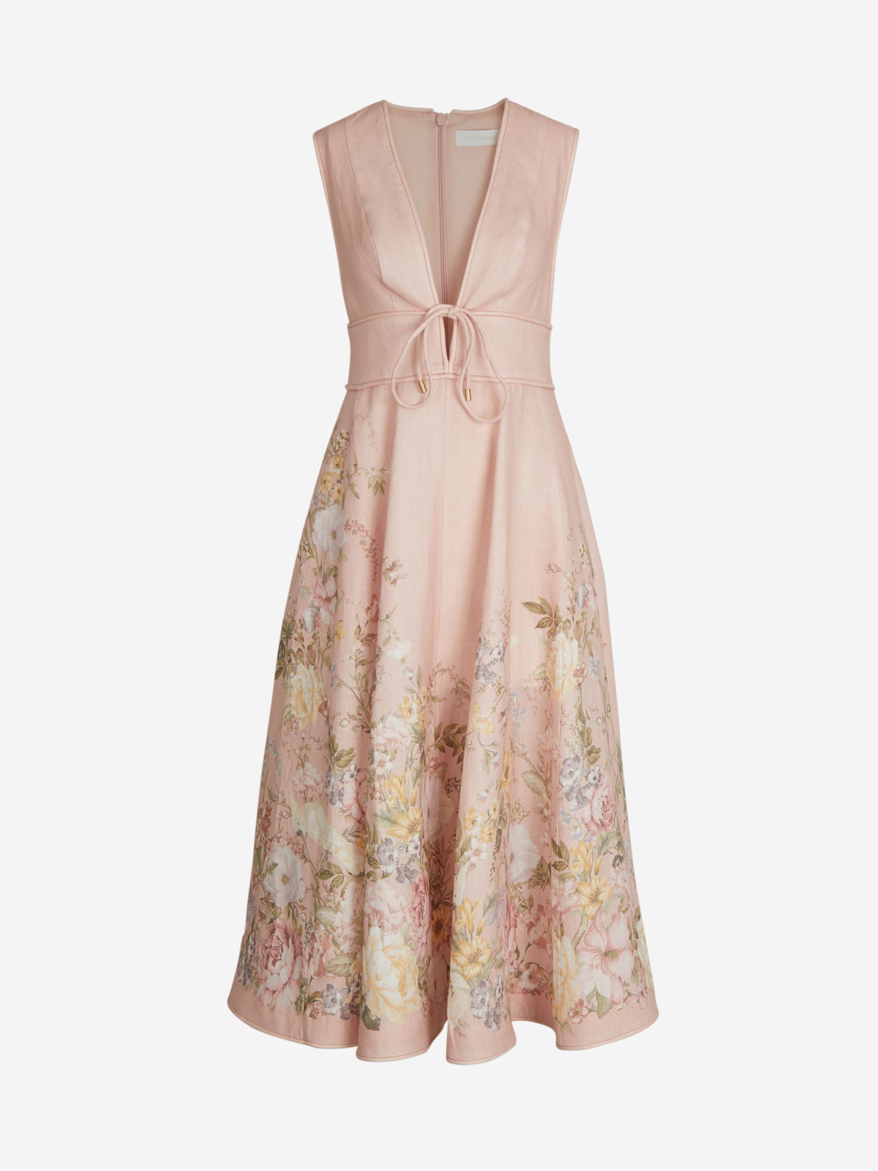 Outlet online Zimmermann Mujer Vestido Midi Waverly color Rosa Palo sku 721-000297 01 - Foto 1