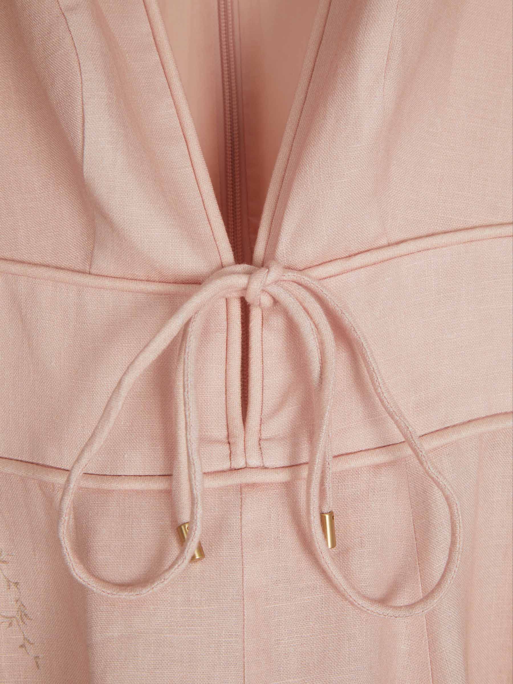 Outlet online Zimmermann Mujer Vestido Midi Waverly color Rosa Palo sku 721-000297 01 - Foto 3
