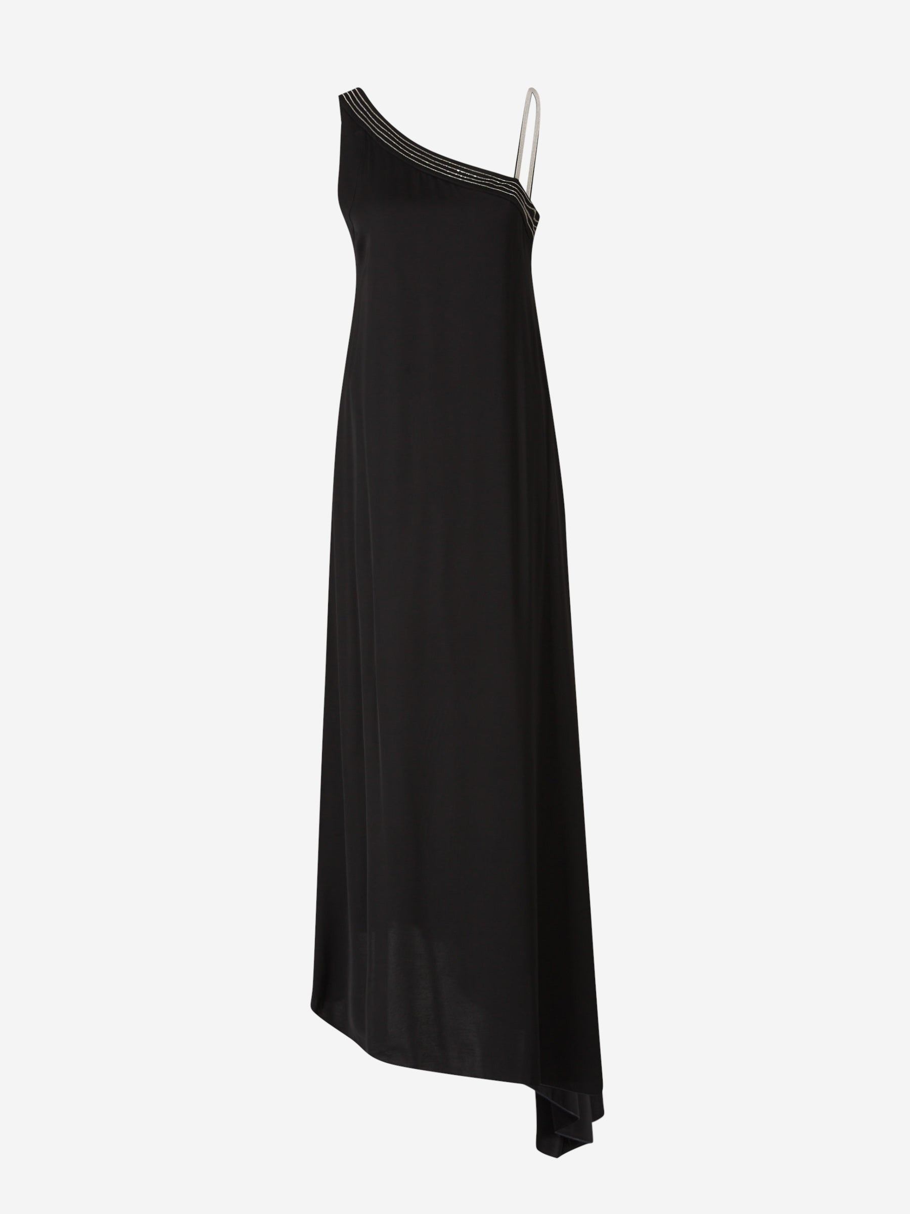 Peserico Mujer Barcelona Vesitdo Midi Satén color Negro sku 721-000346 01 - Foto 1