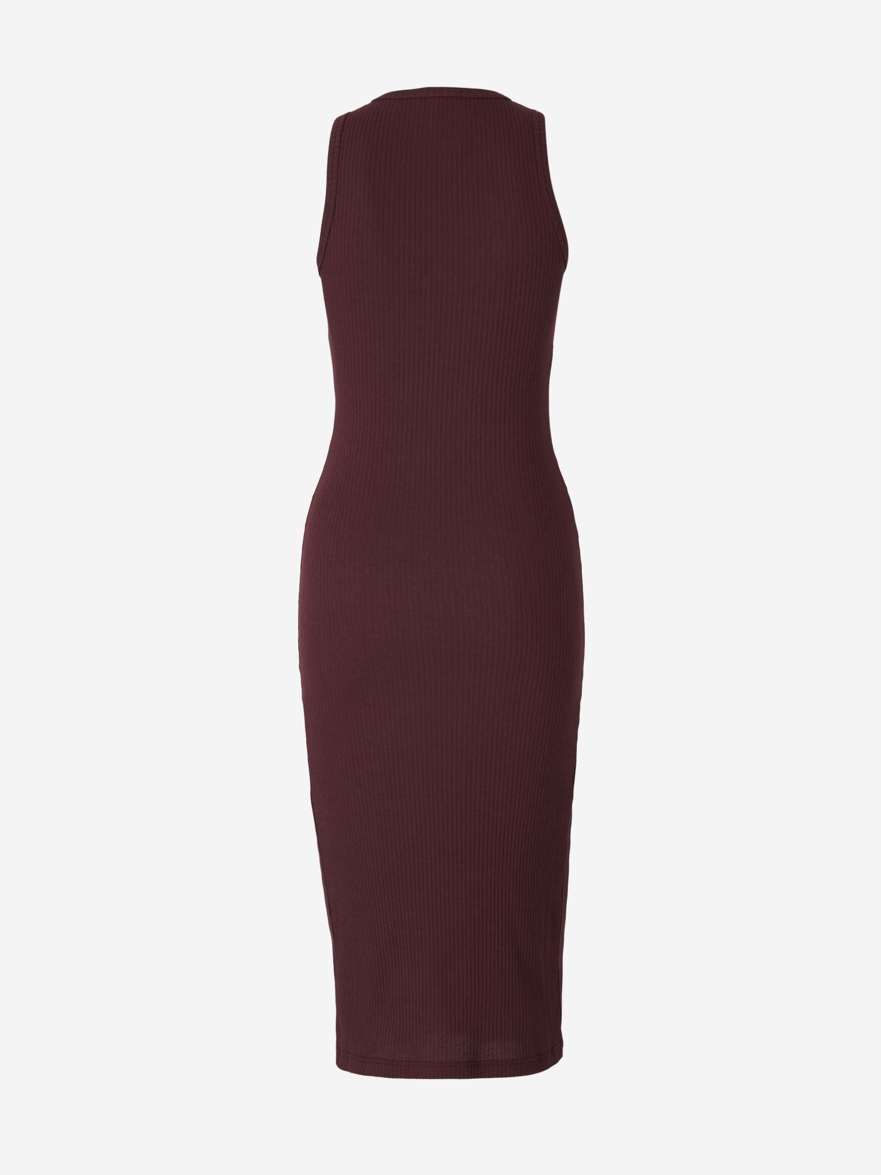 Outlet online McQueen Mujer Vestido Midi Canalé color Burdeos sku 721-000349 01 - Foto 2