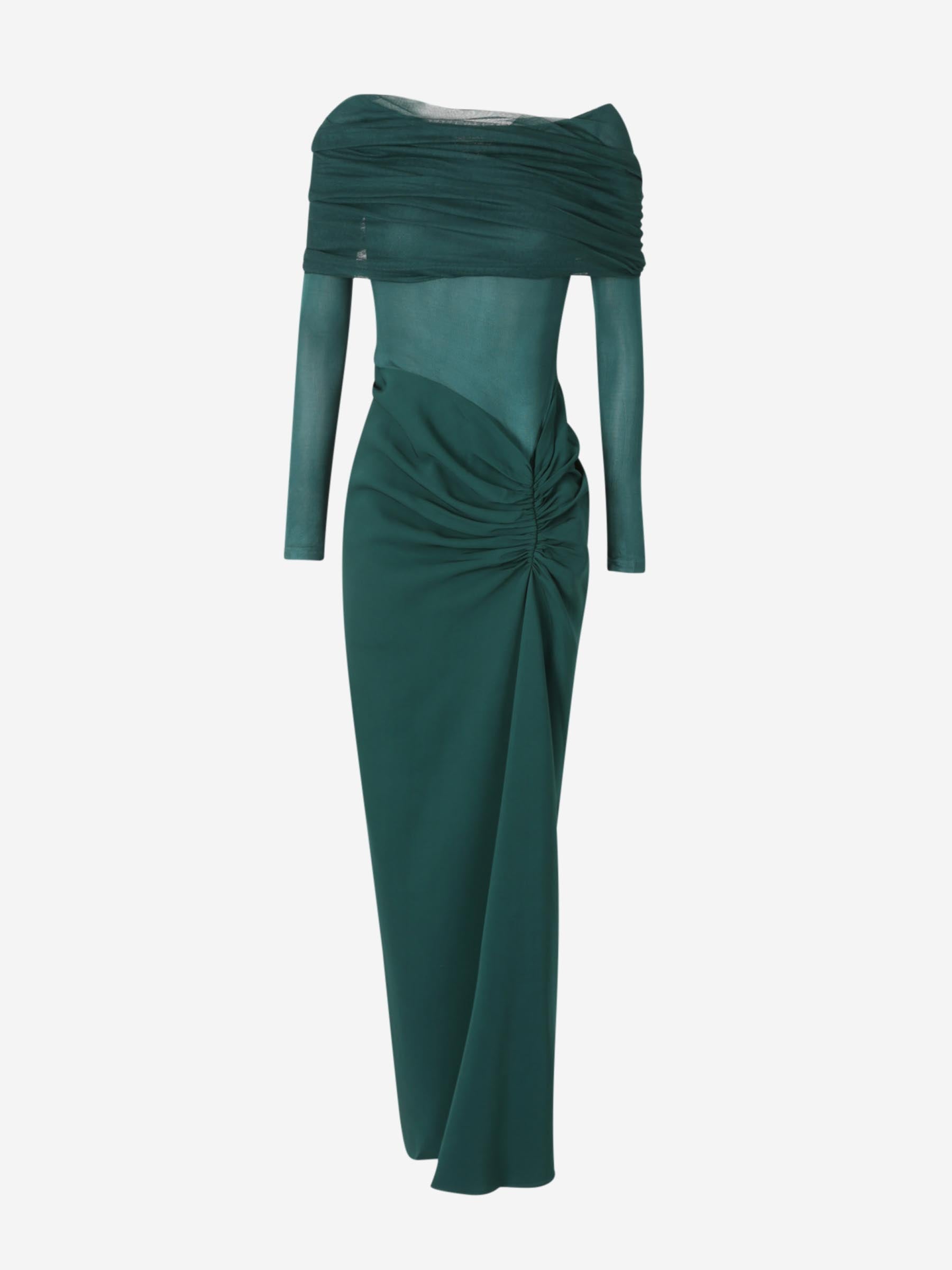 Outlet online Christopher Esber Mujer Vestido Maxi Sonora color Verde Oscuro sku 721-000367 01 - Foto 1