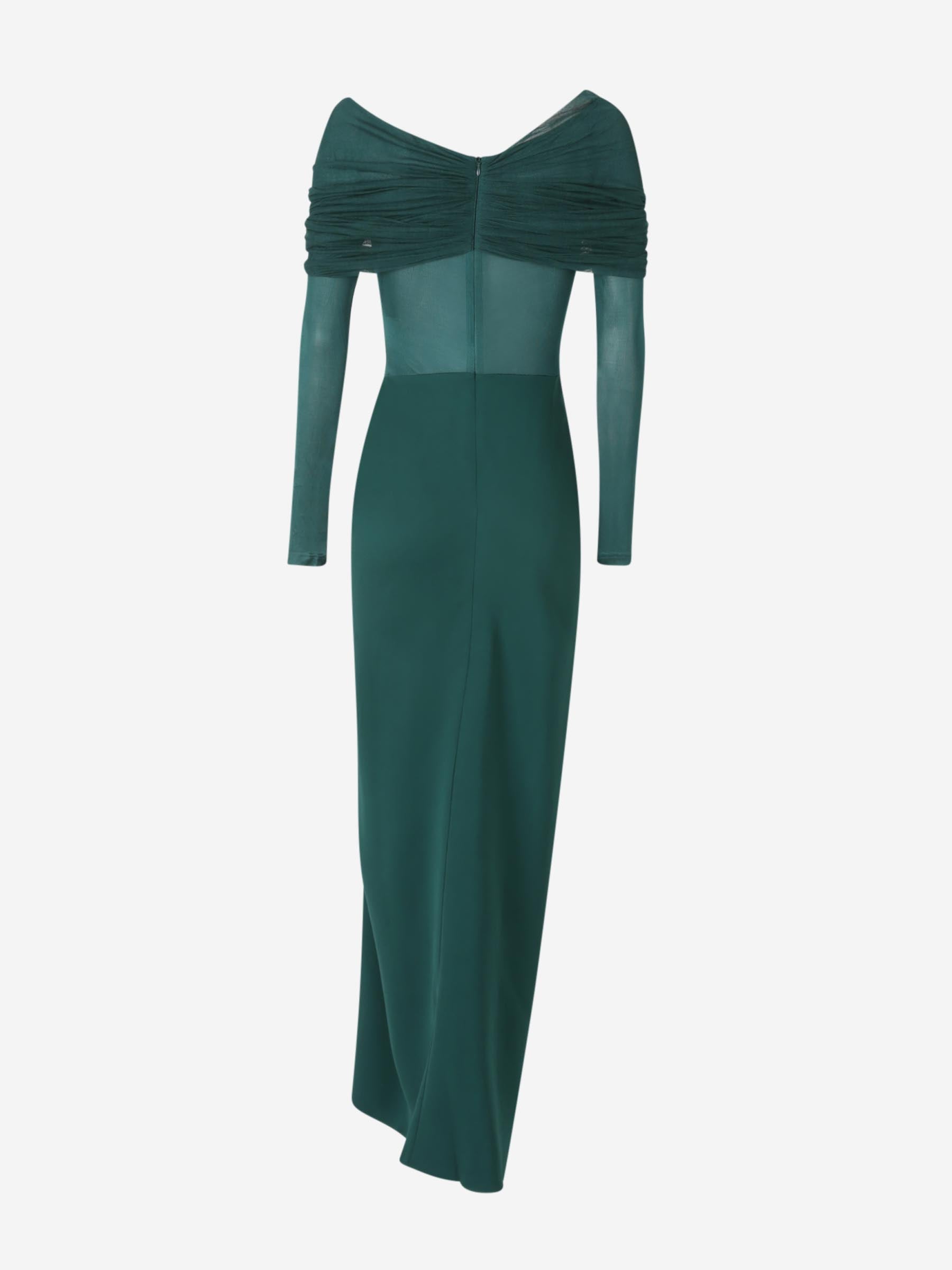 Outlet online Christopher Esber Mujer Vestido Maxi Sonora color Verde Oscuro sku 721-000367 01 - Foto 3