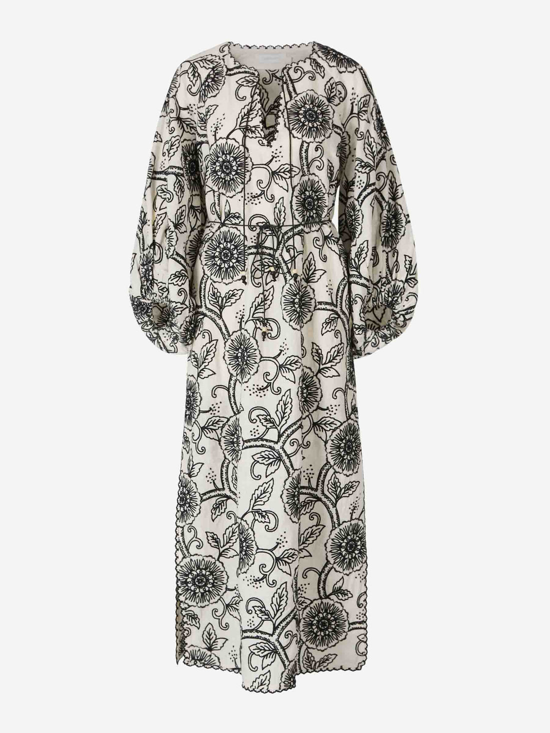 Zimmermann Mujer Barcelona Vestido Midi Tallow color Blanco Y Negro sku 721-000384 01 - Foto 1