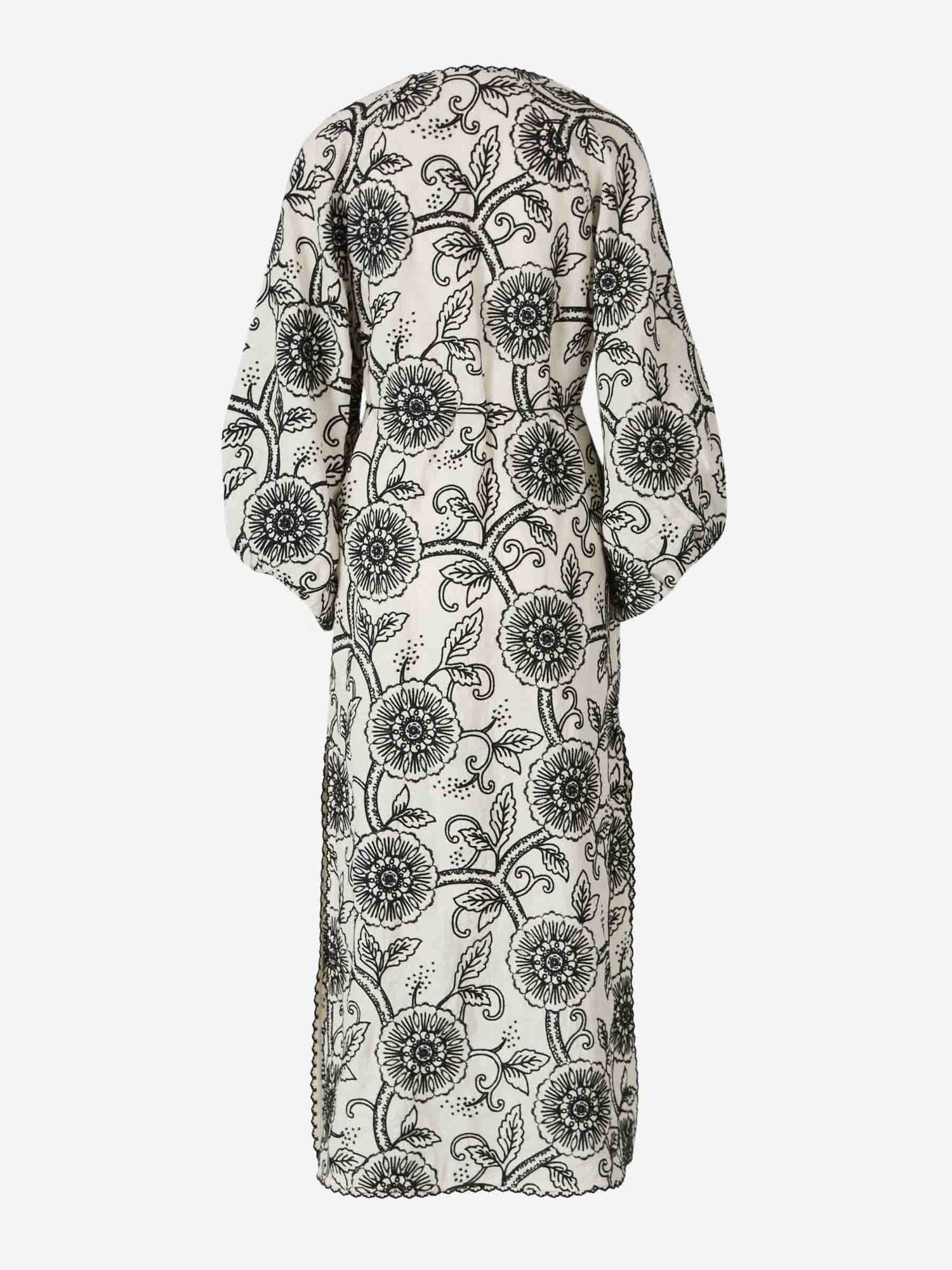 Zimmermann Mujer Barcelona Vestido Midi Tallow color Blanco Y Negro sku 721-000384 01 - Foto 2