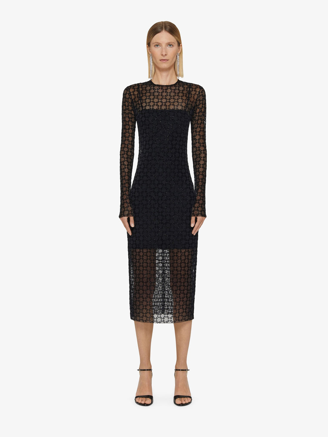 Givenchy Mujer Barcelona Vestido Midi Tul color Negro sku 721-000387 01 - Foto 2