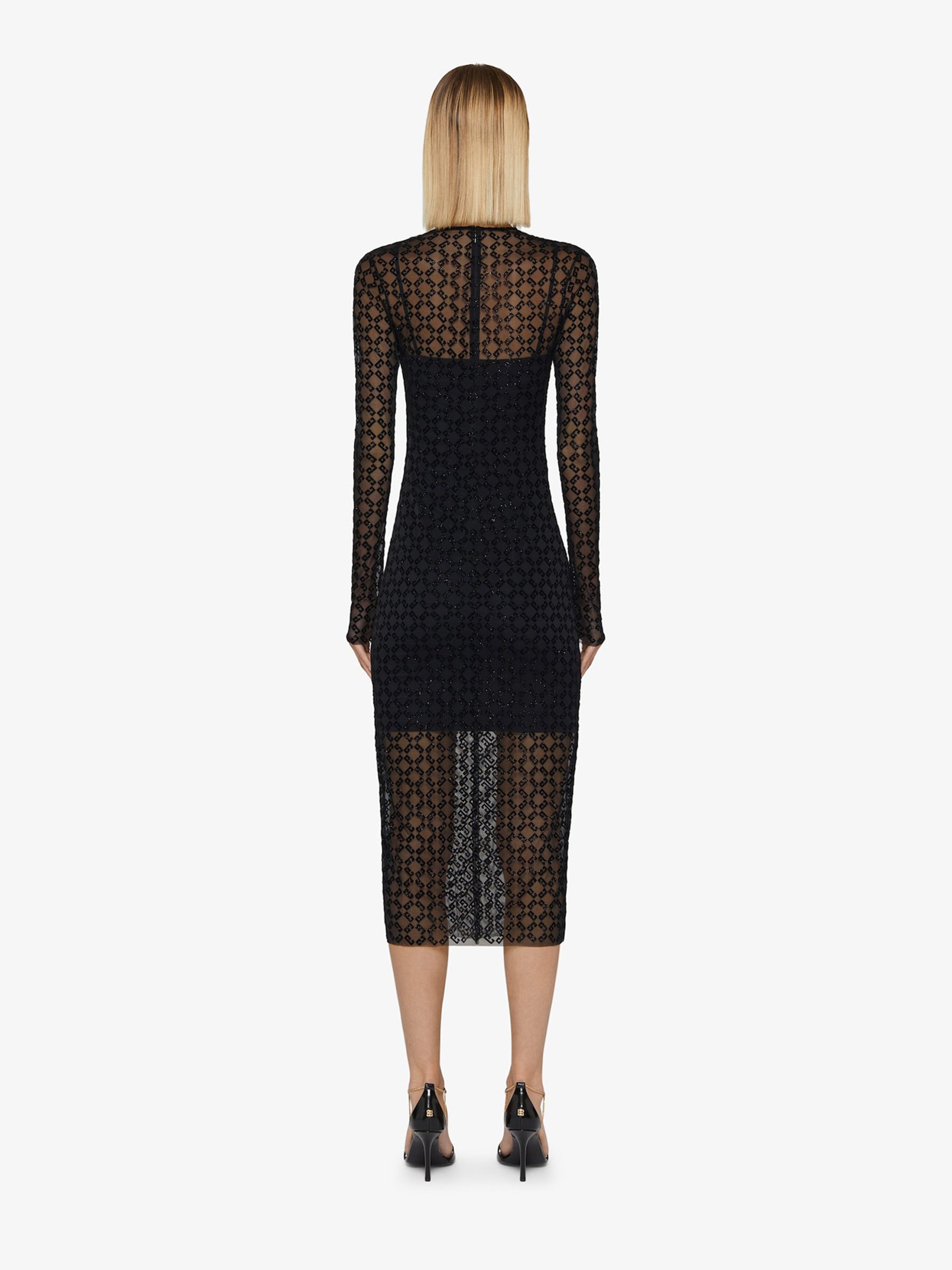 Givenchy Mujer Barcelona Vestido Midi Tul color Negro sku 721-000387 01 - Foto 3